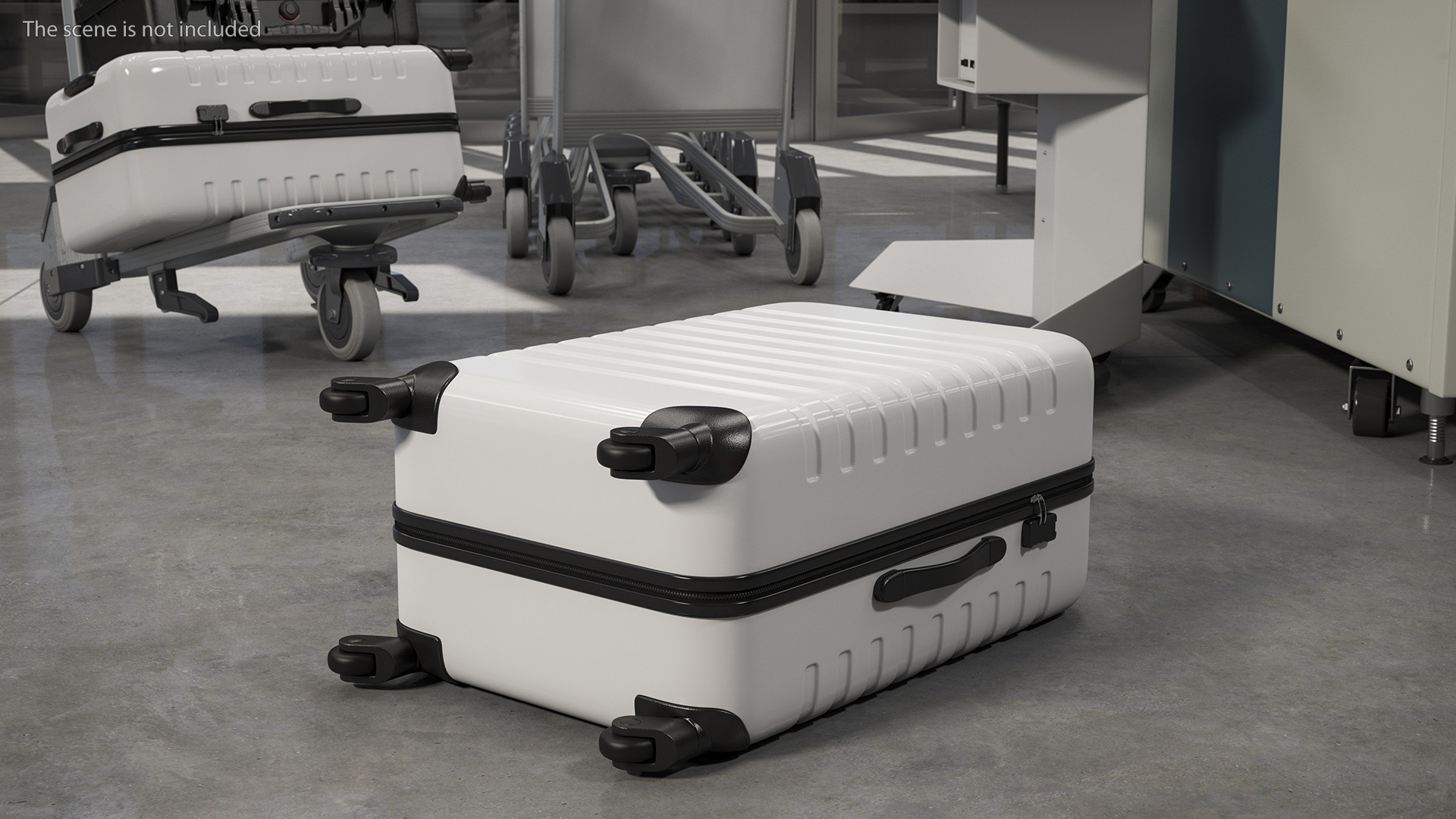 Hard Shell Rolling Suitcase 3D
