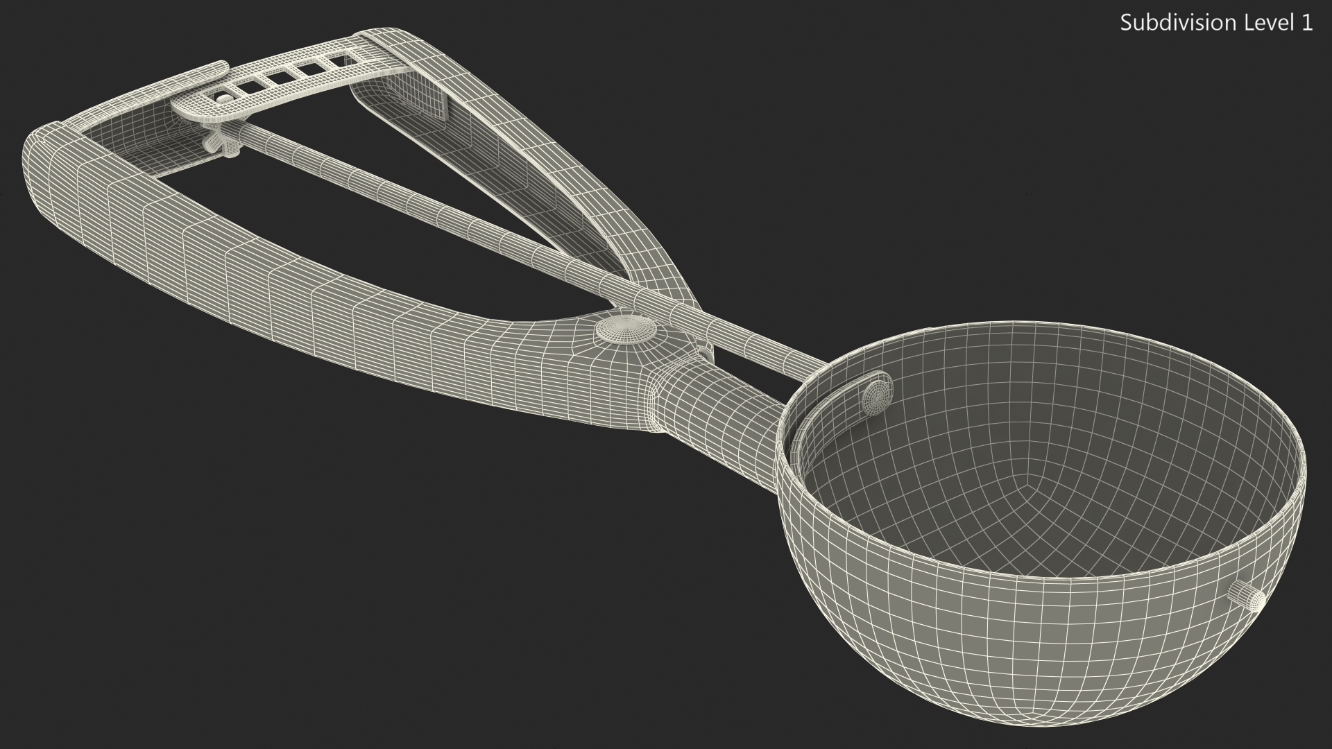 Ice Cream Disher Scoop 3D