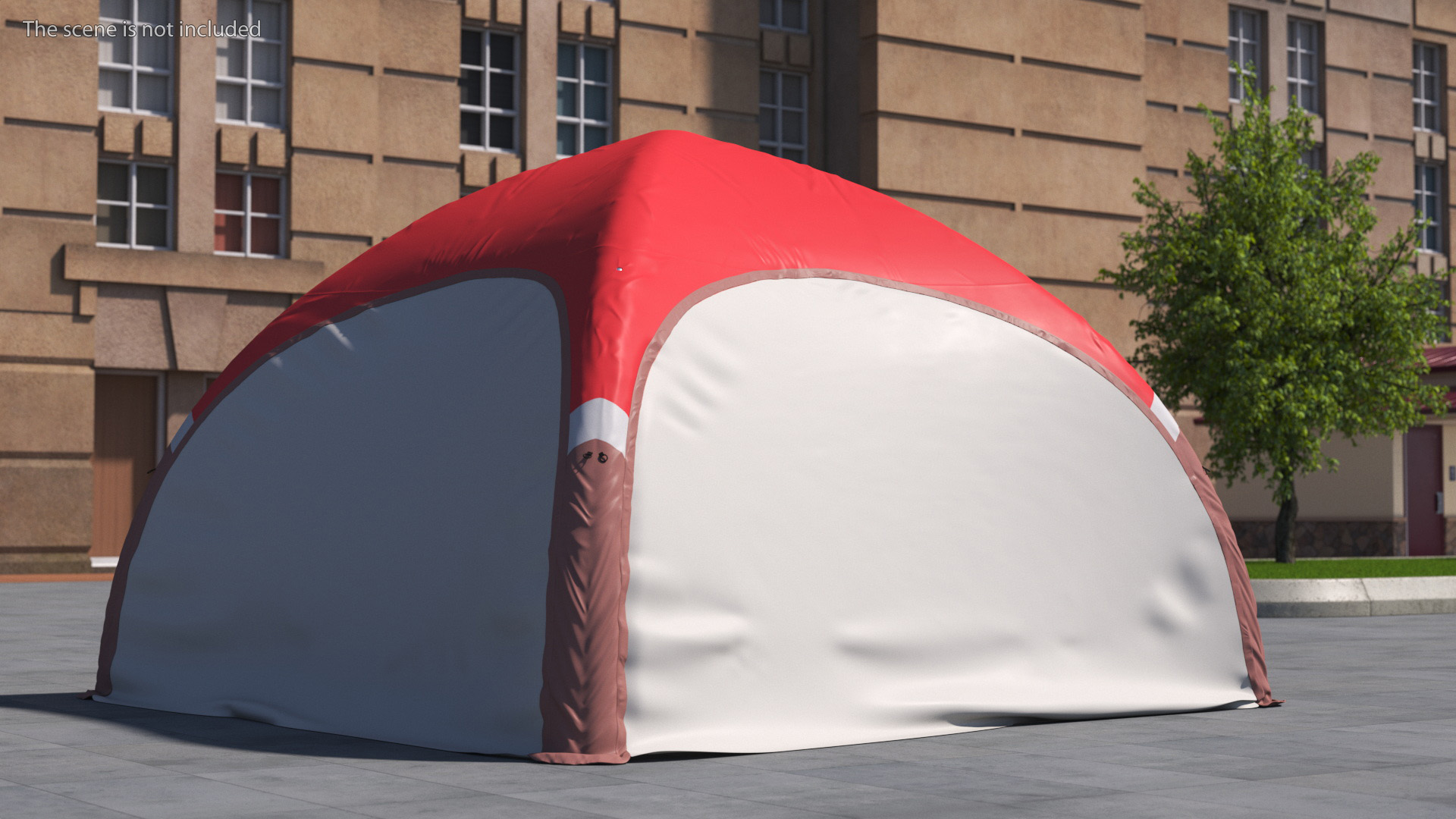 Inflatable Shelter with Plastic Table 3D