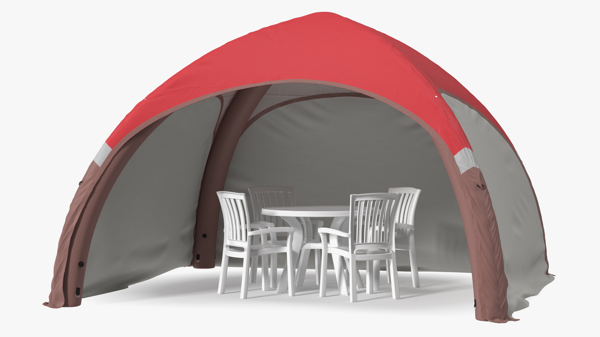 Inflatable Shelter with Plastic Table 3D