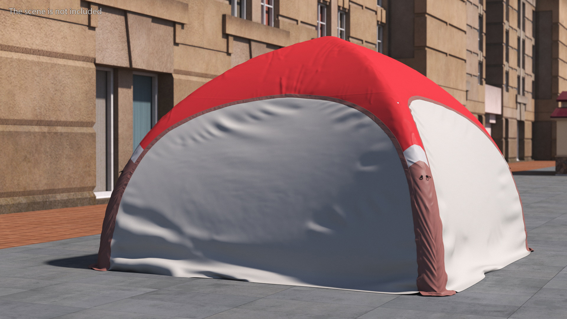 Inflatable Shelter with Plastic Table 3D