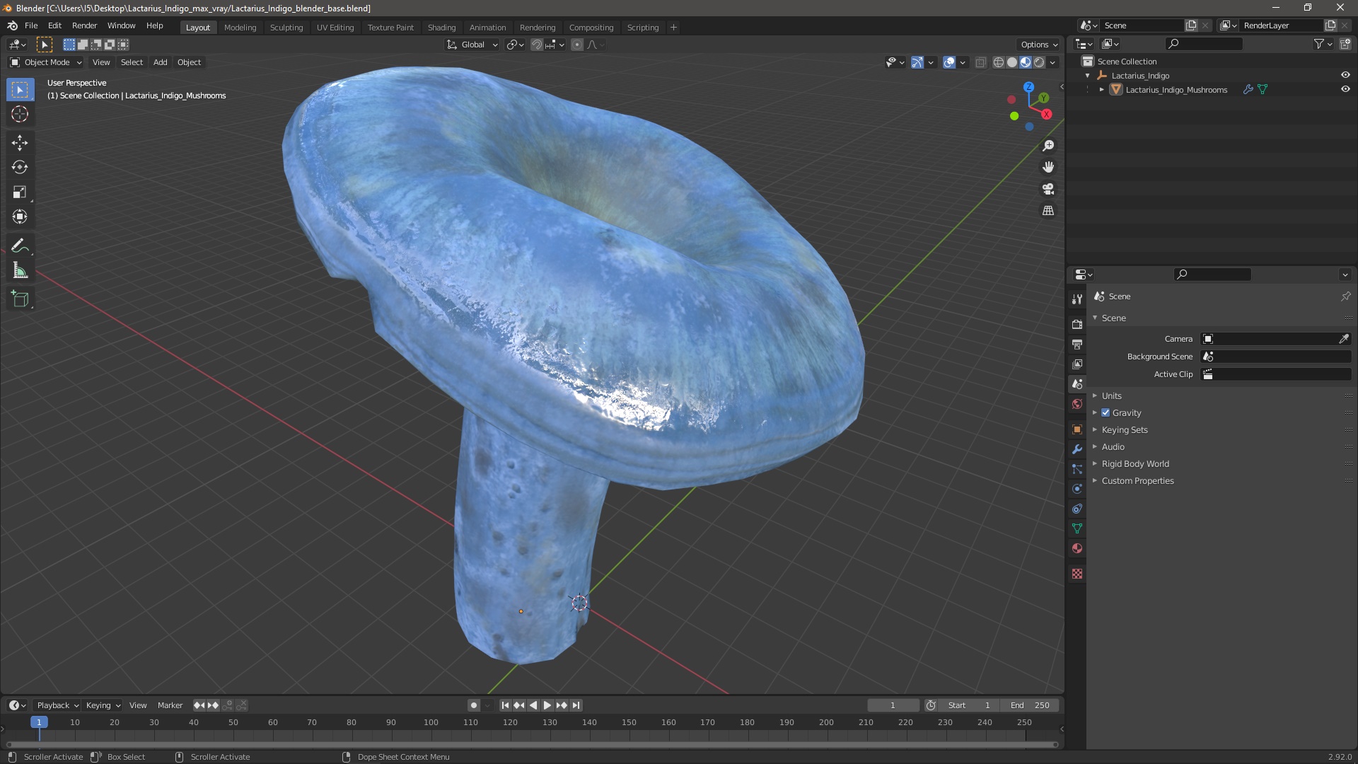 3D Lactarius Indigo