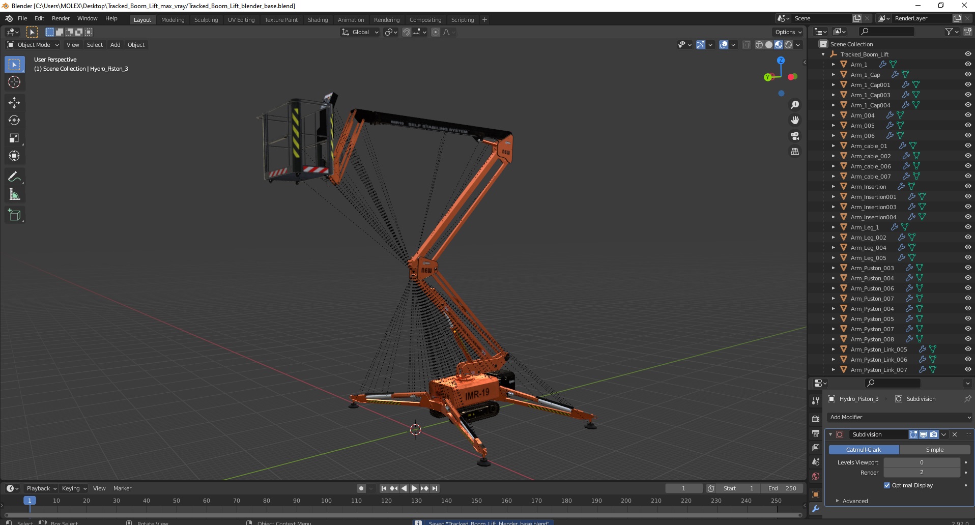 Tracked Boom Lift 3D