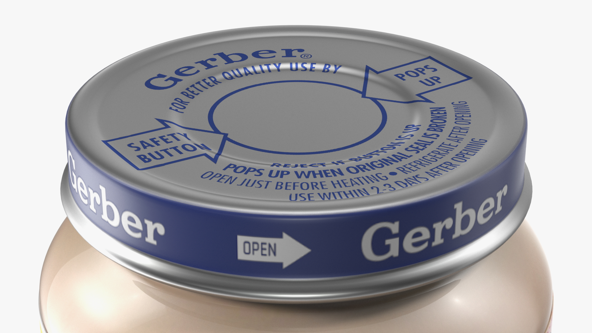 Beef Gerber Baby Food Jar 71g 3D model