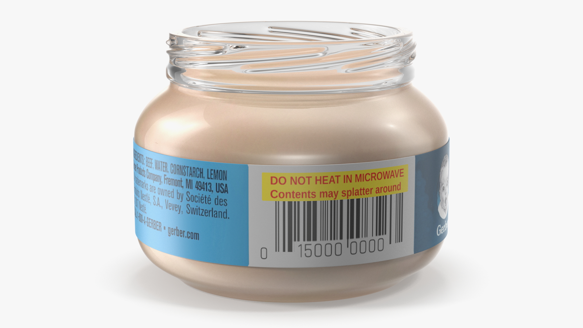 Beef Gerber Baby Food Jar 71g 3D model