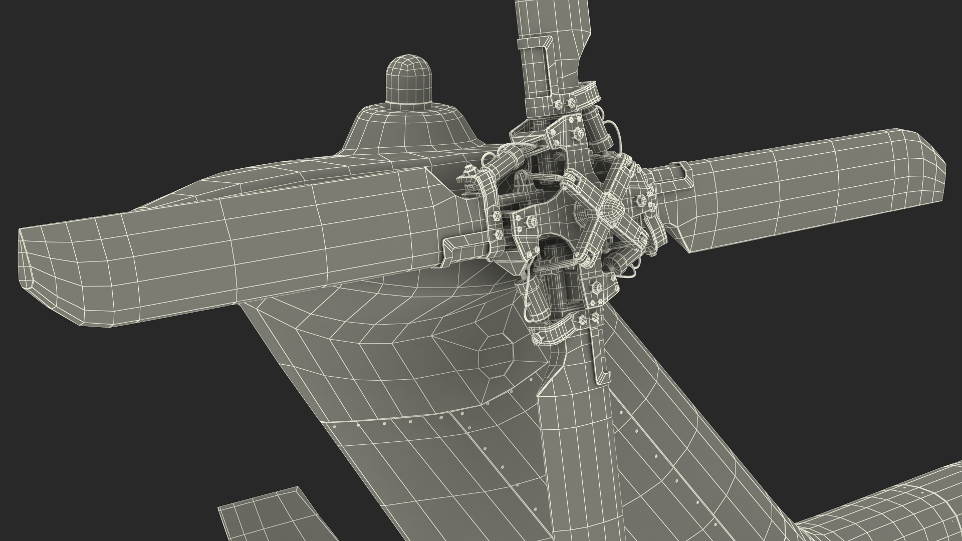 3D Medium Sized Twin Engined Helicopter Rigged model