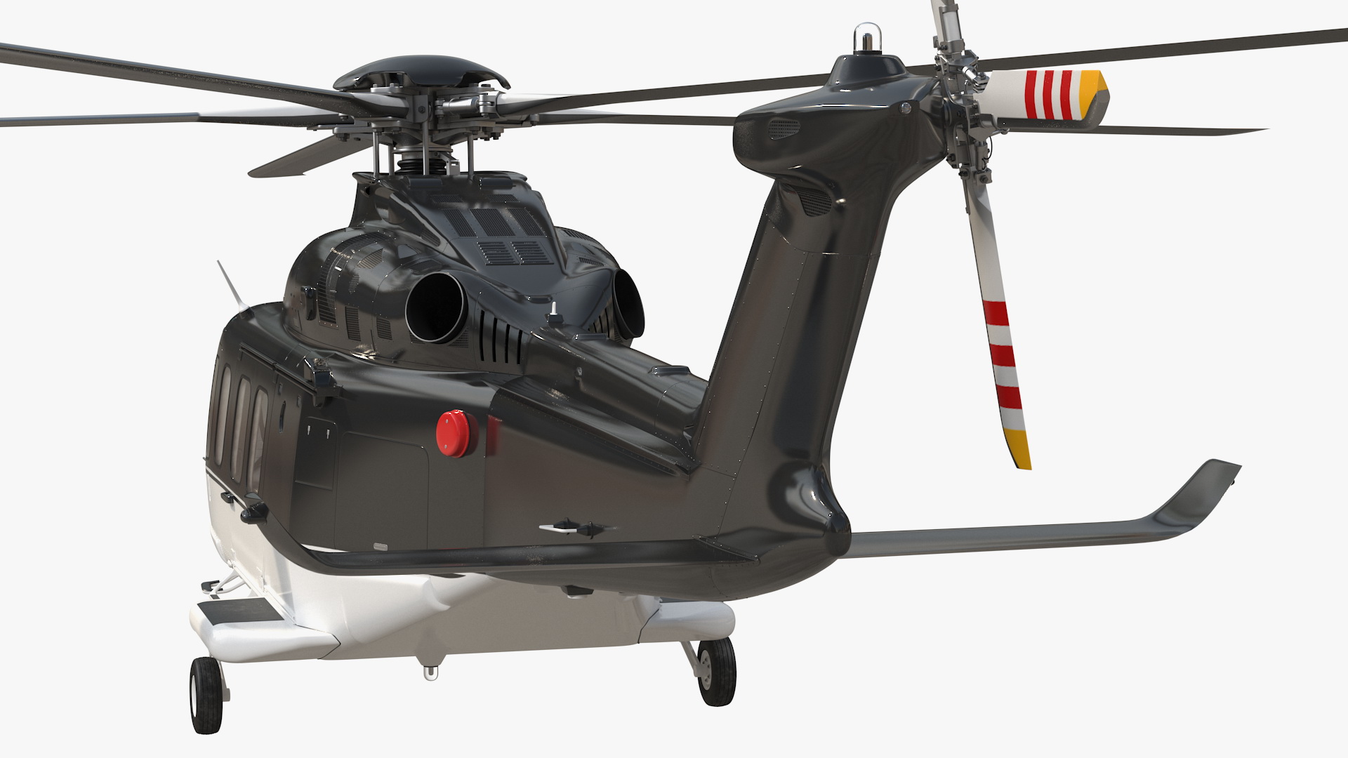 3D Medium Sized Twin Engined Helicopter Rigged model
