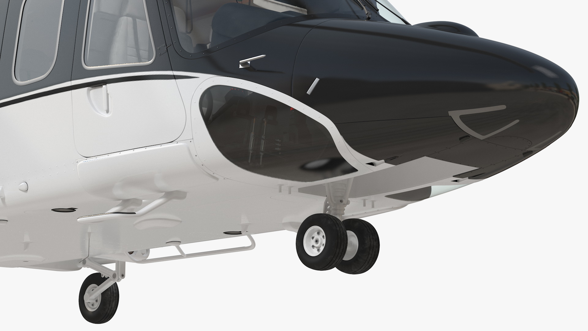 3D Medium Sized Twin Engined Helicopter Rigged model