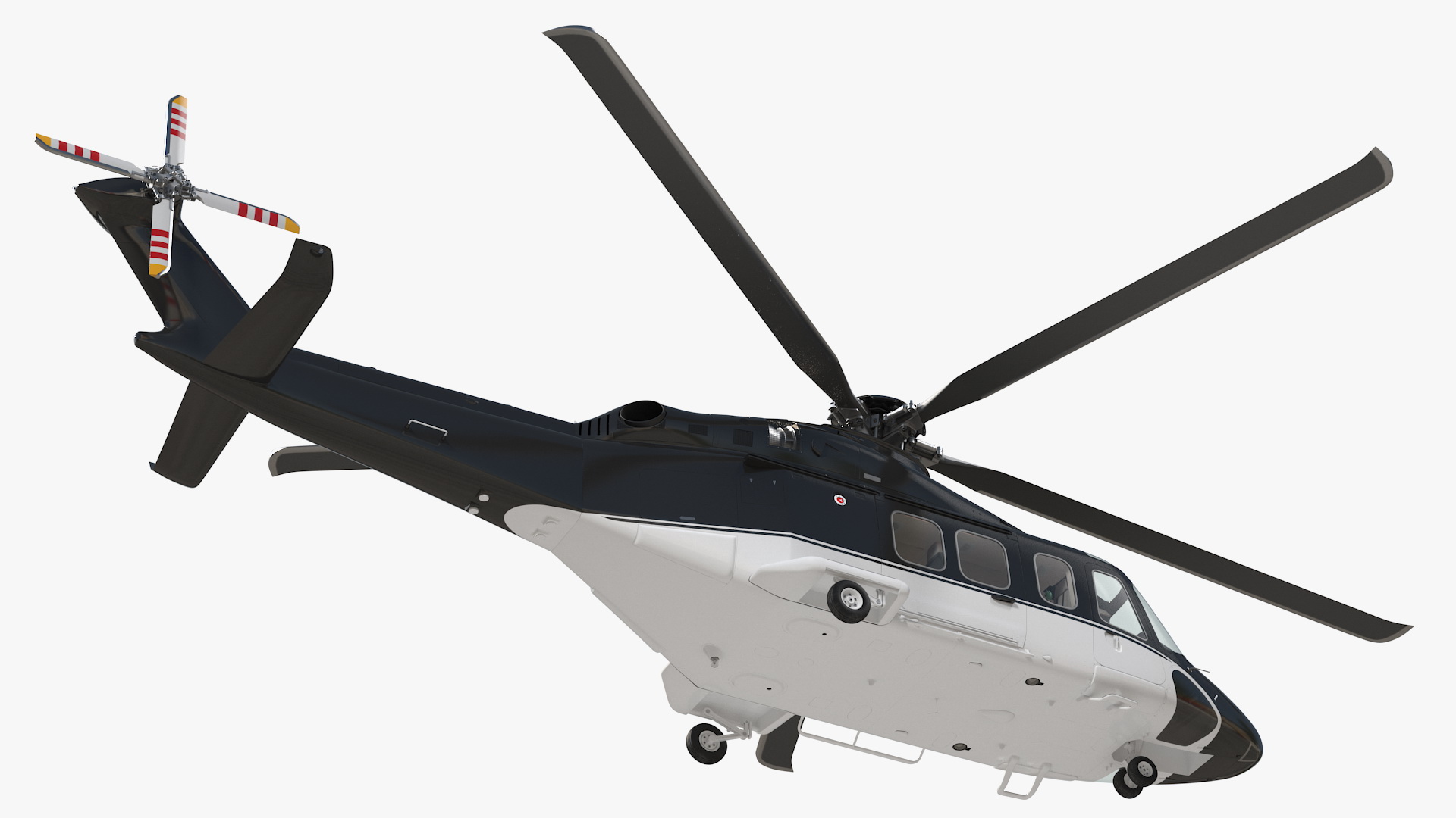 3D Medium Sized Twin Engined Helicopter Rigged model