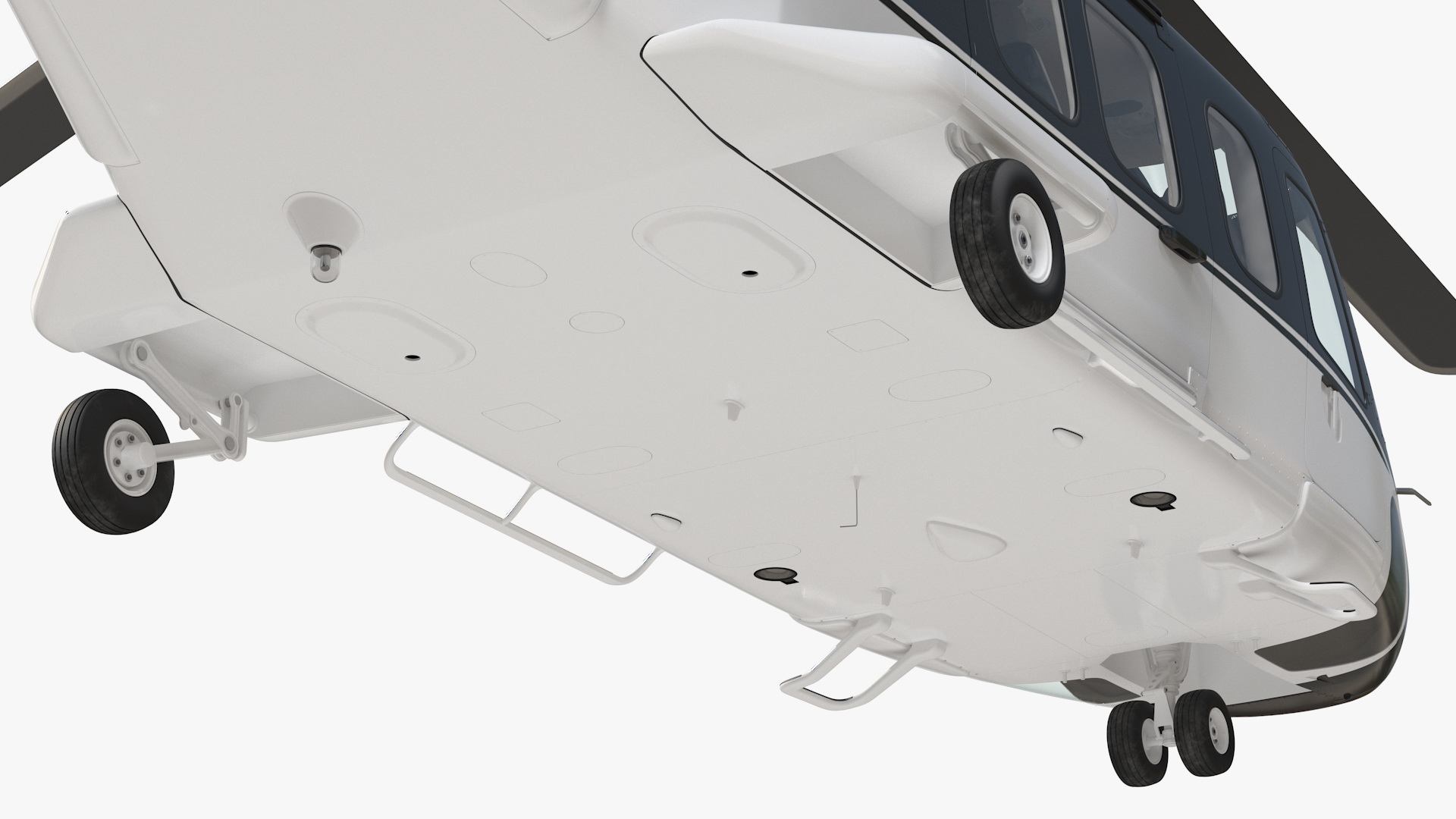 3D Medium Sized Twin Engined Helicopter Rigged model