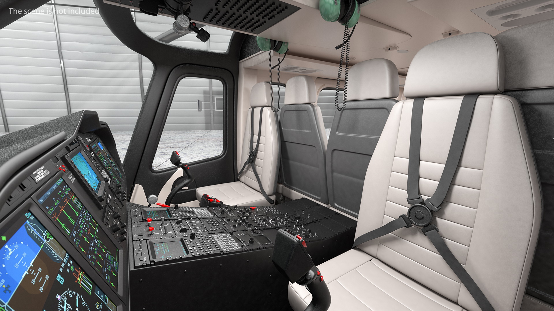 3D Medium Sized Twin Engined Helicopter Rigged model