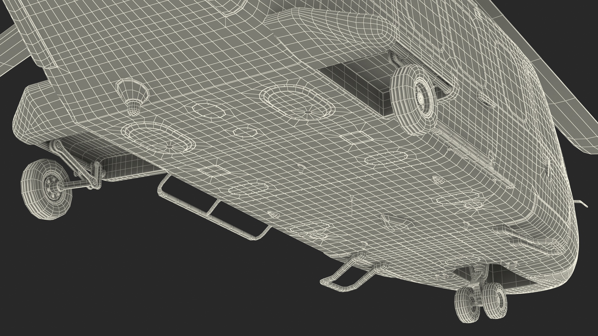 3D Medium Sized Twin Engined Helicopter Rigged model