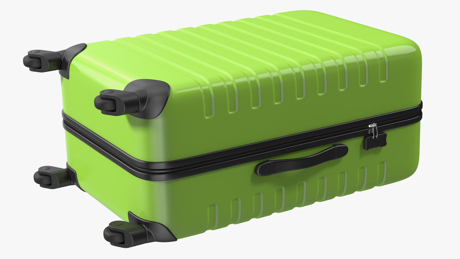 Hard Shell Travel Suitcase with Extendable Handle 3D model