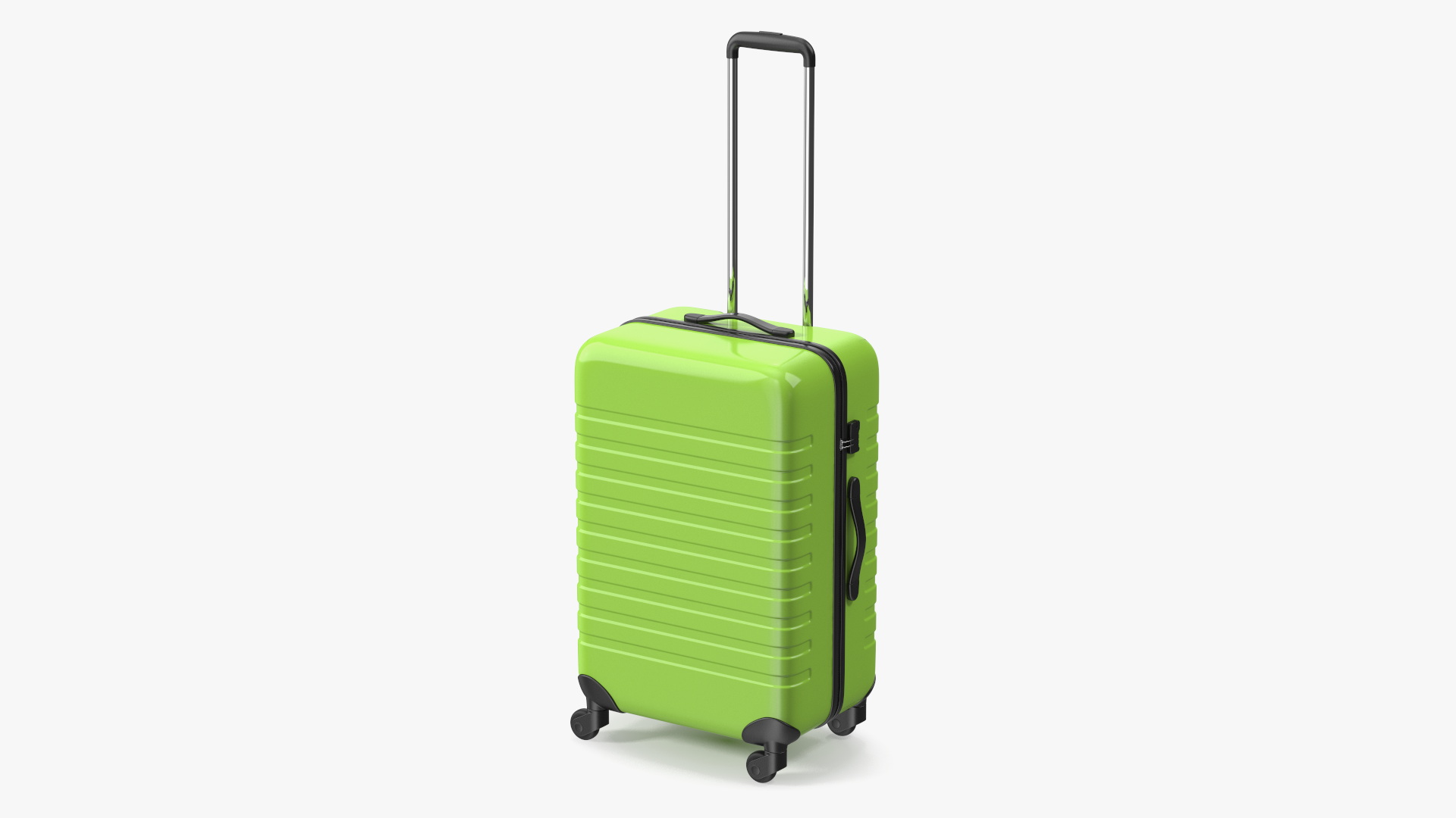 Hard Shell Travel Suitcase with Extendable Handle 3D model