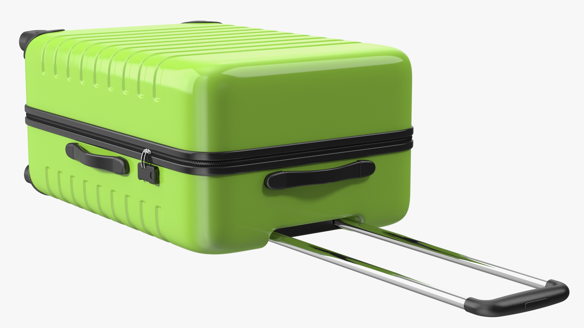 Hard Shell Travel Suitcase with Extendable Handle 3D model