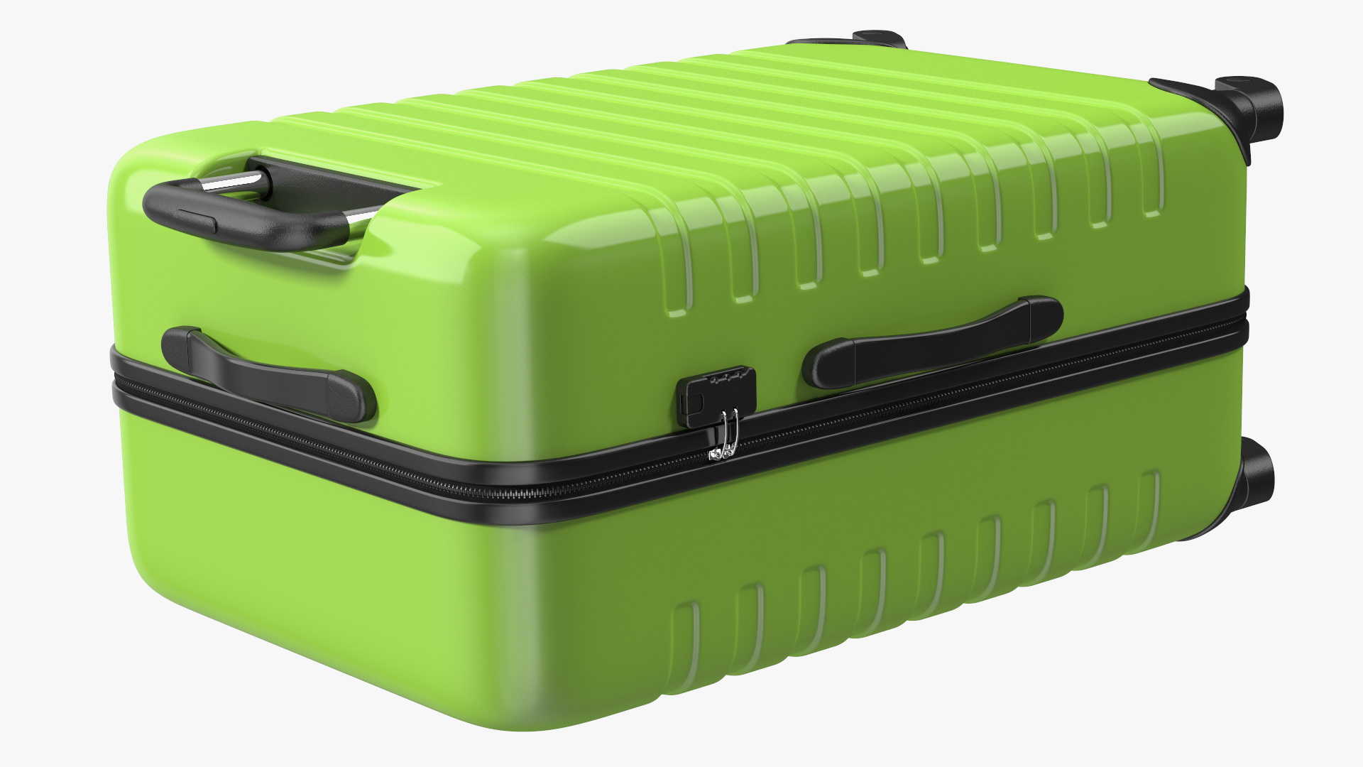 Hard Shell Travel Suitcase with Extendable Handle 3D model