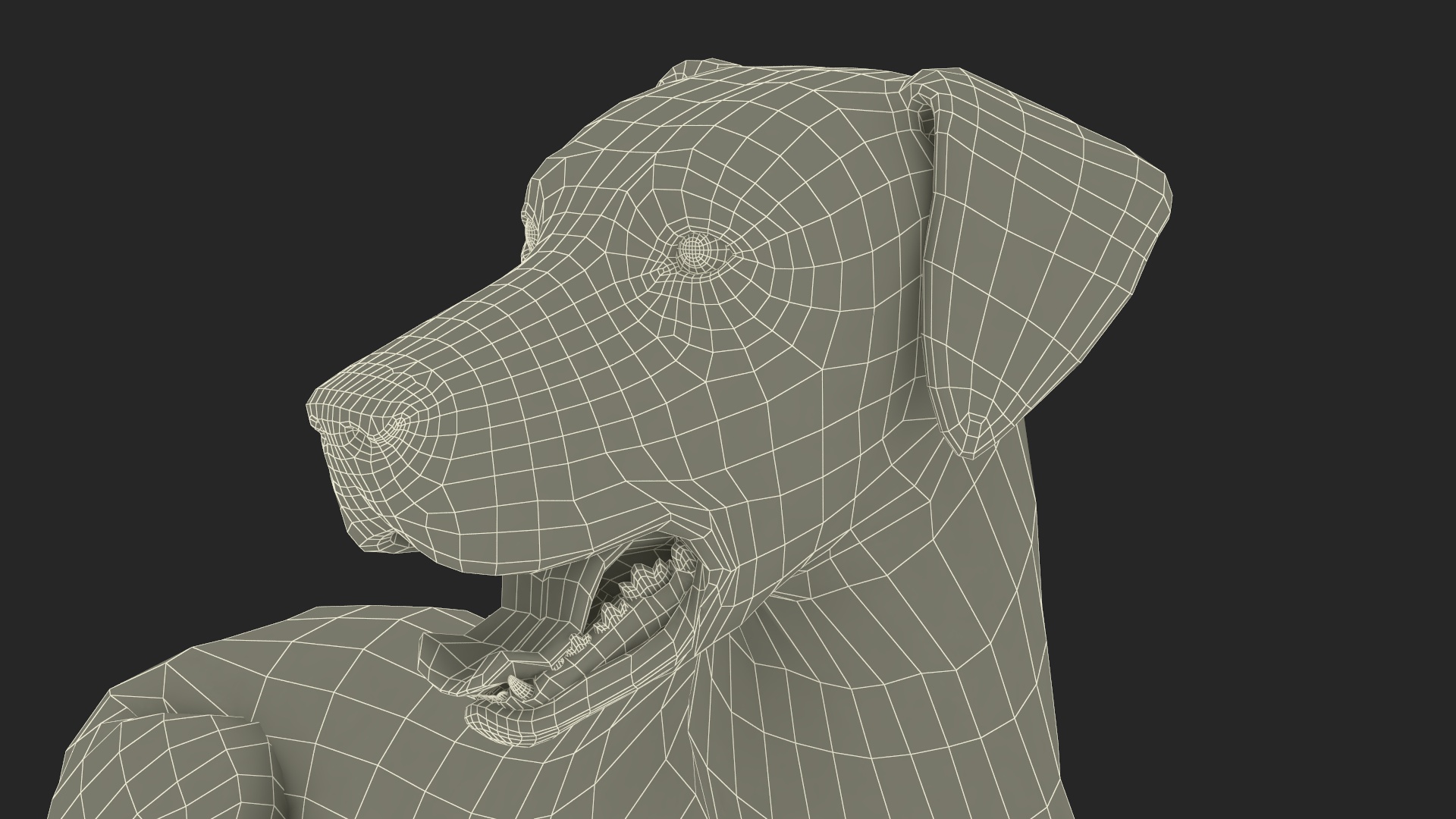 Spotted Lying Dalmatian Dog 3D