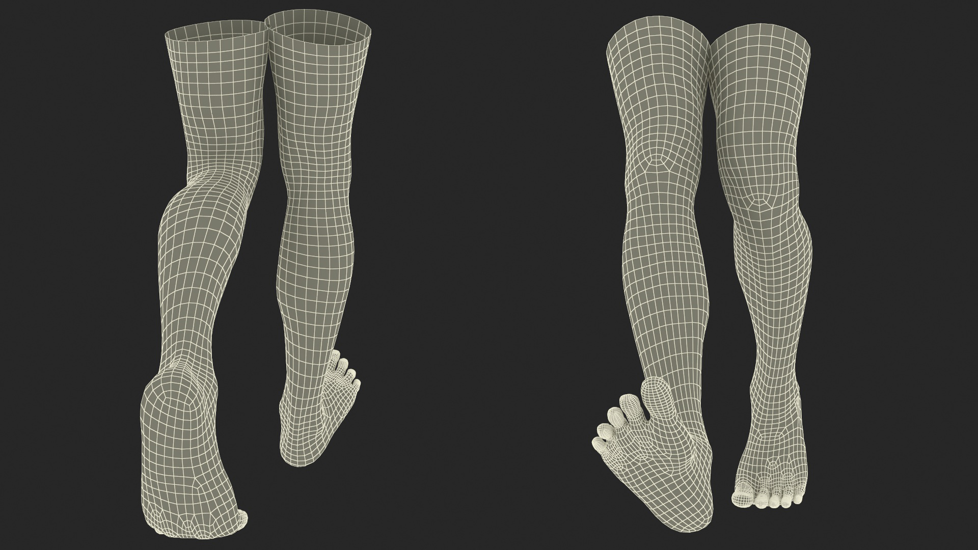 Realistic Male Legs in a Walking Pose 3D