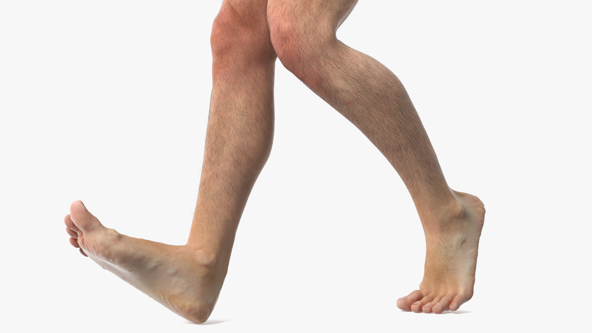 Realistic Male Legs in a Walking Pose 3D