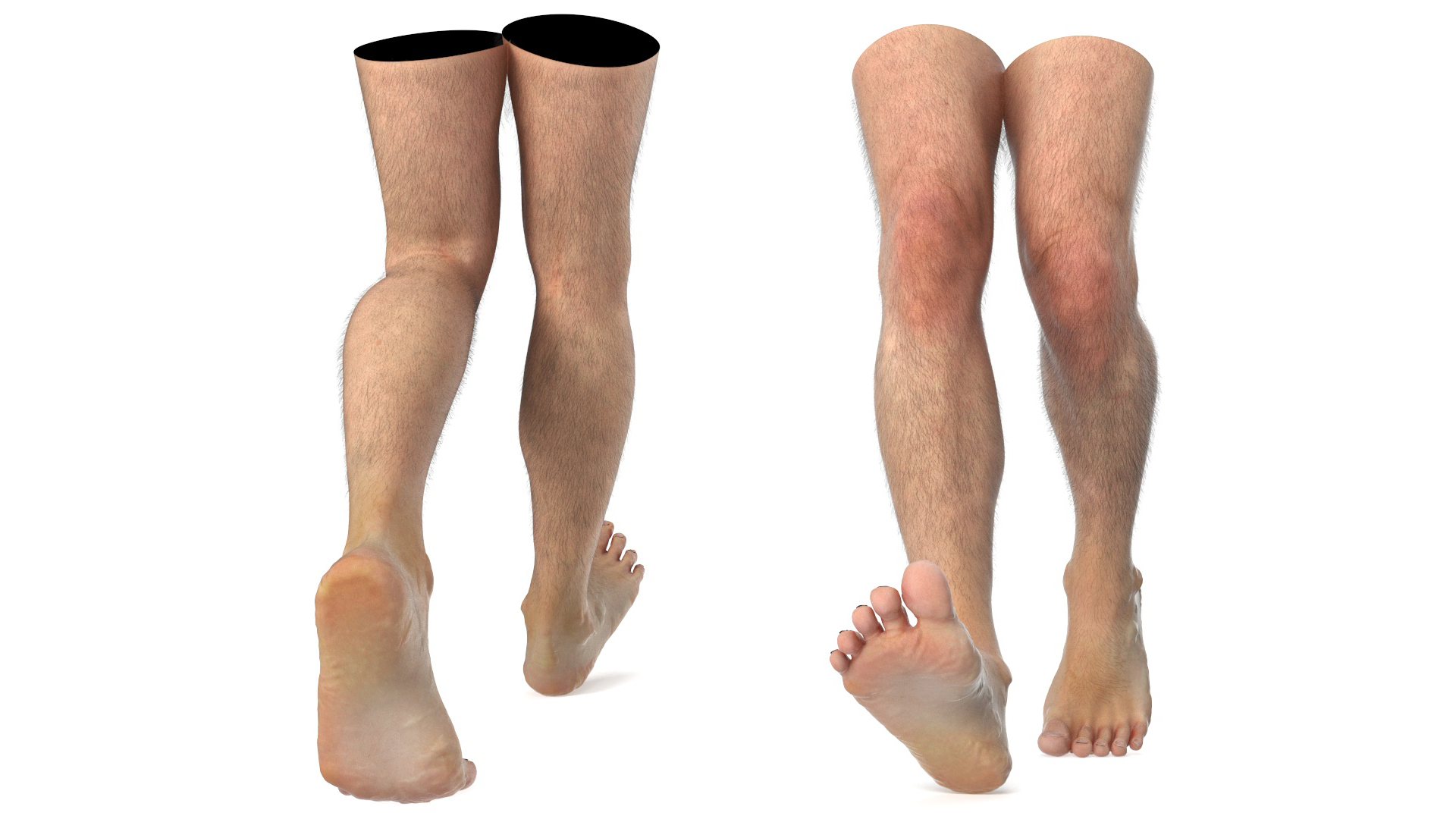 Realistic Male Legs in a Walking Pose 3D