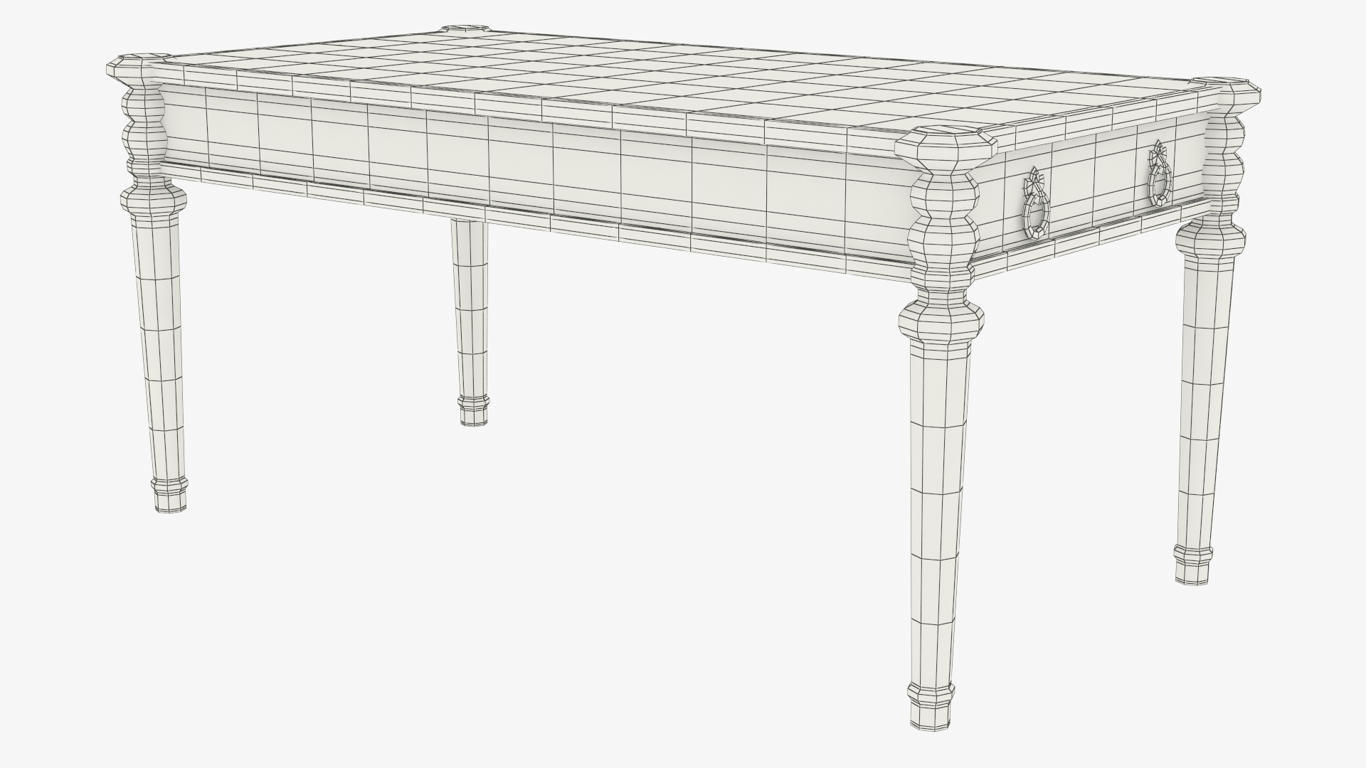 Oval Office Library Writing Table Brown - view 8