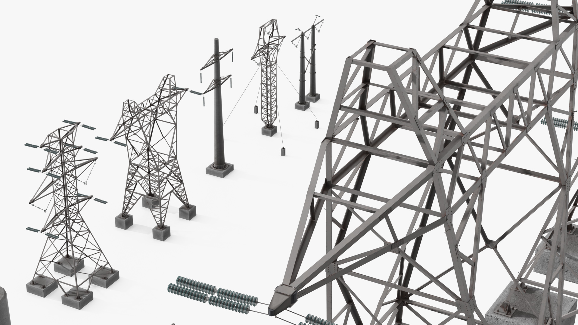 Electrical Transmission Tower Set, view 3