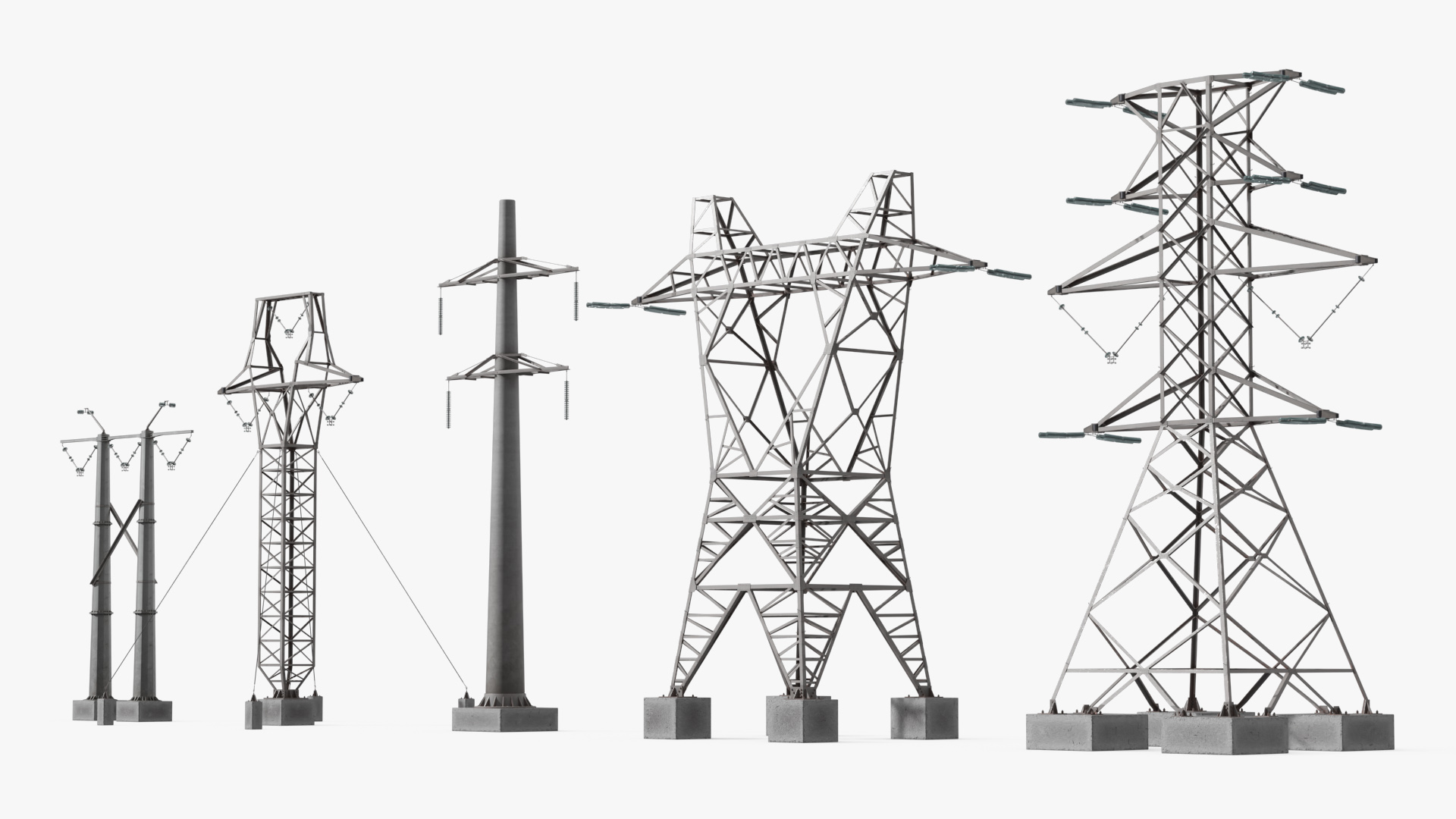 Electrical Transmission Tower Set