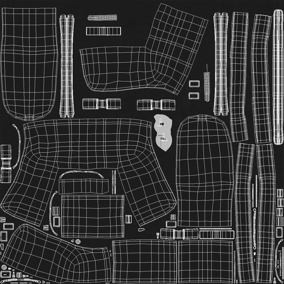 Leather Travel Bag Black 3D model