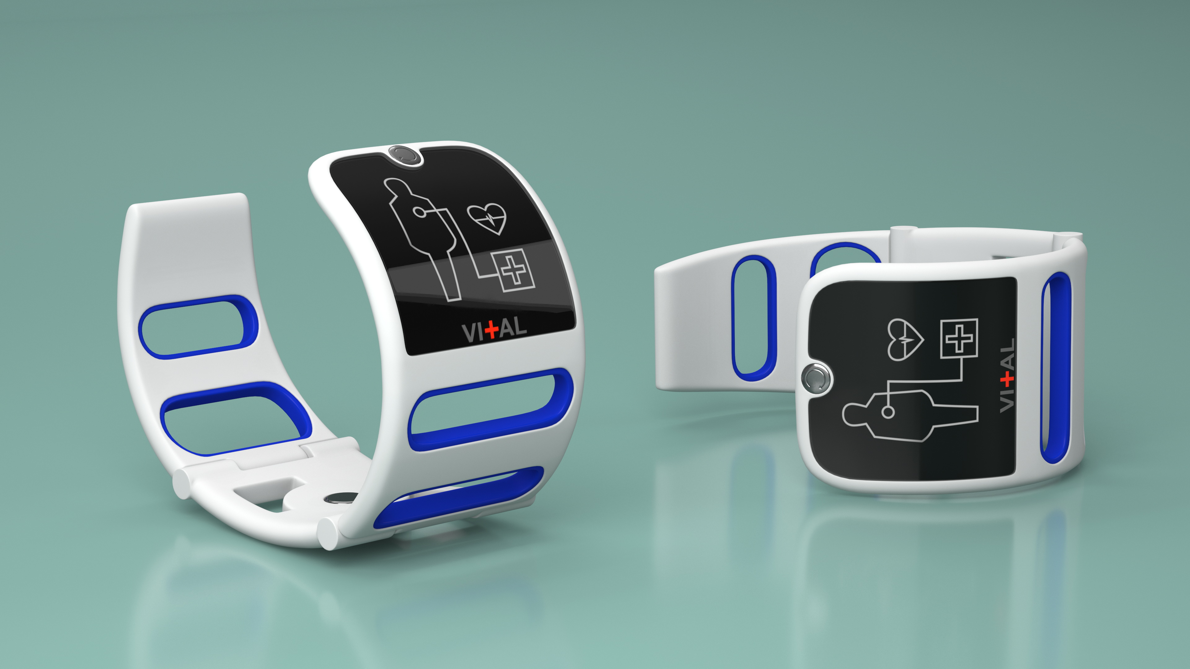 Health Monitoring Bracelet Vital Blue 3D