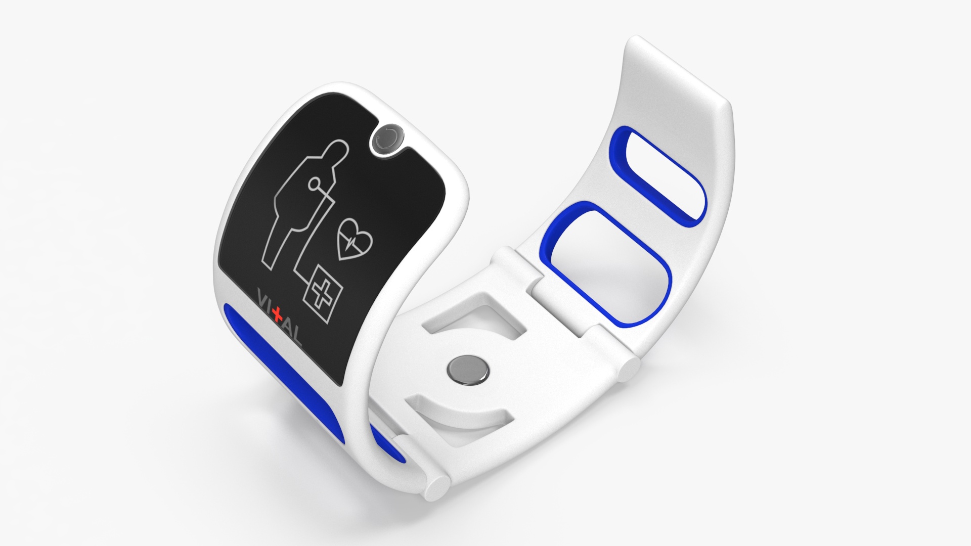 Health Monitoring Bracelet Vital Blue 3D