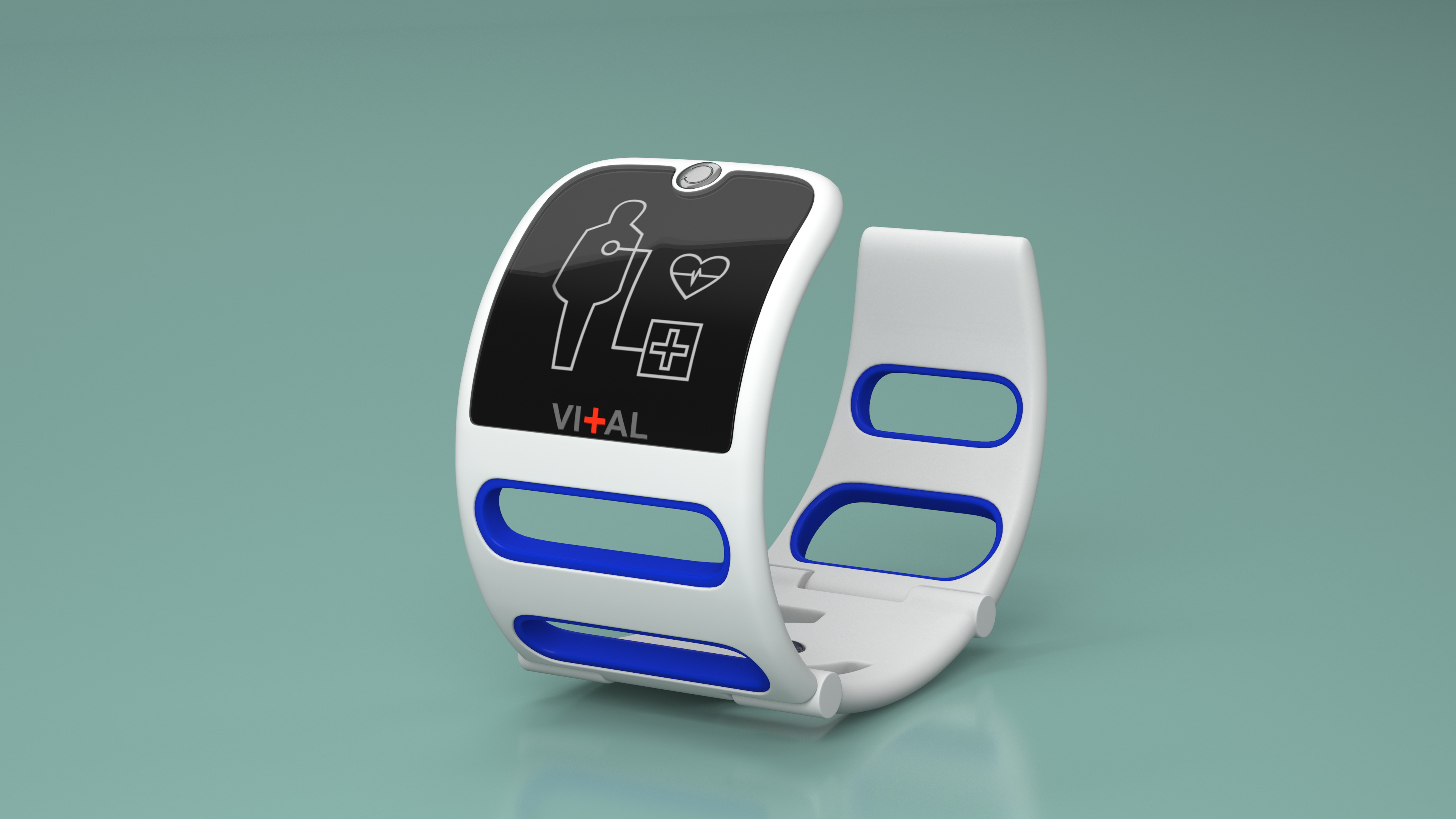 Health Monitoring Bracelet Vital Blue 3D