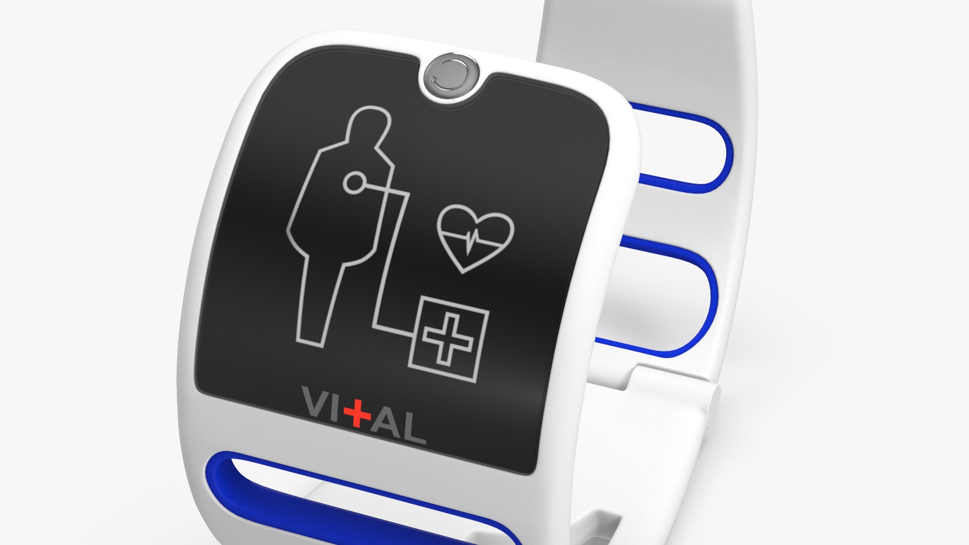 Health Monitoring Bracelet Vital Blue 3D