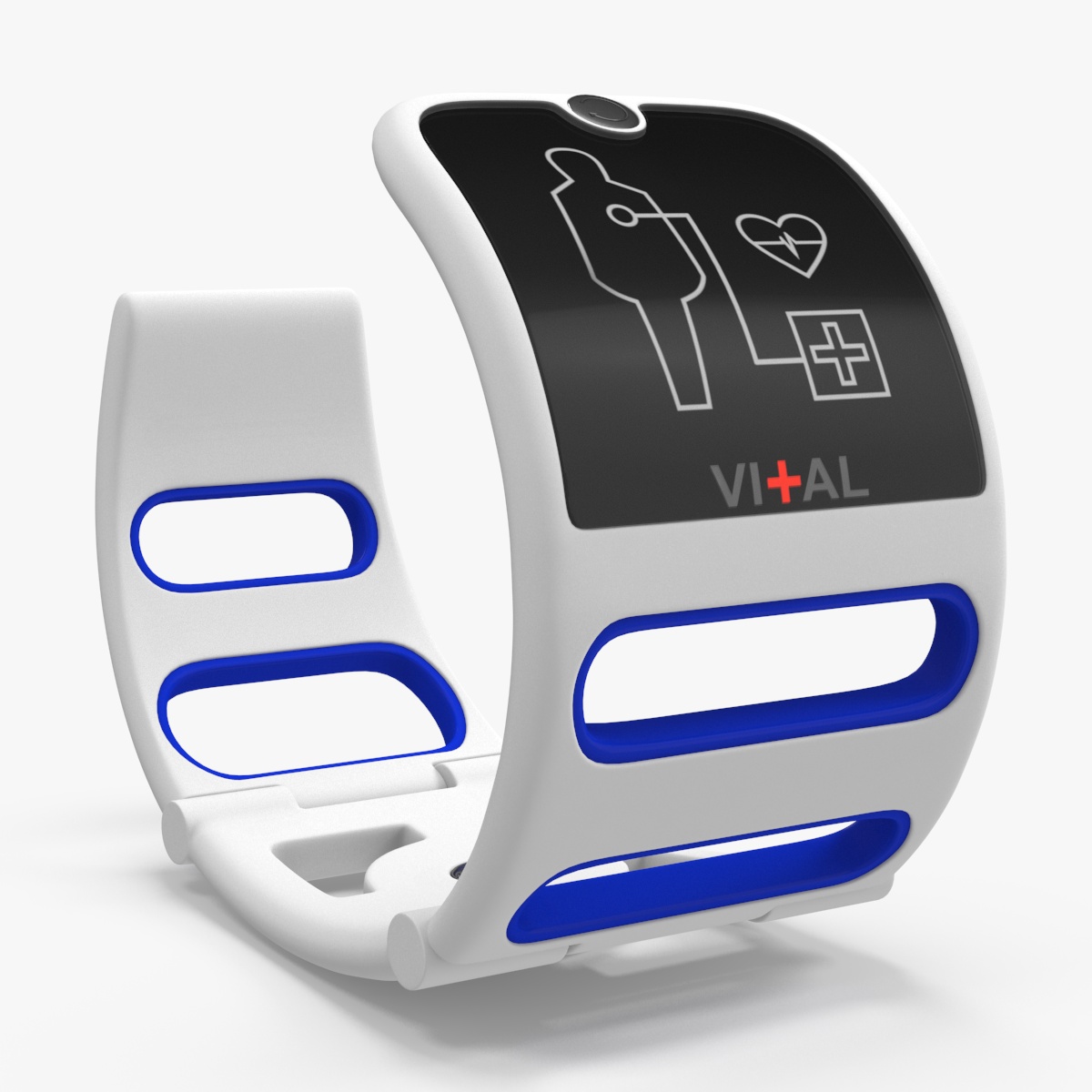 Health Monitoring Bracelet Vital Blue 3D