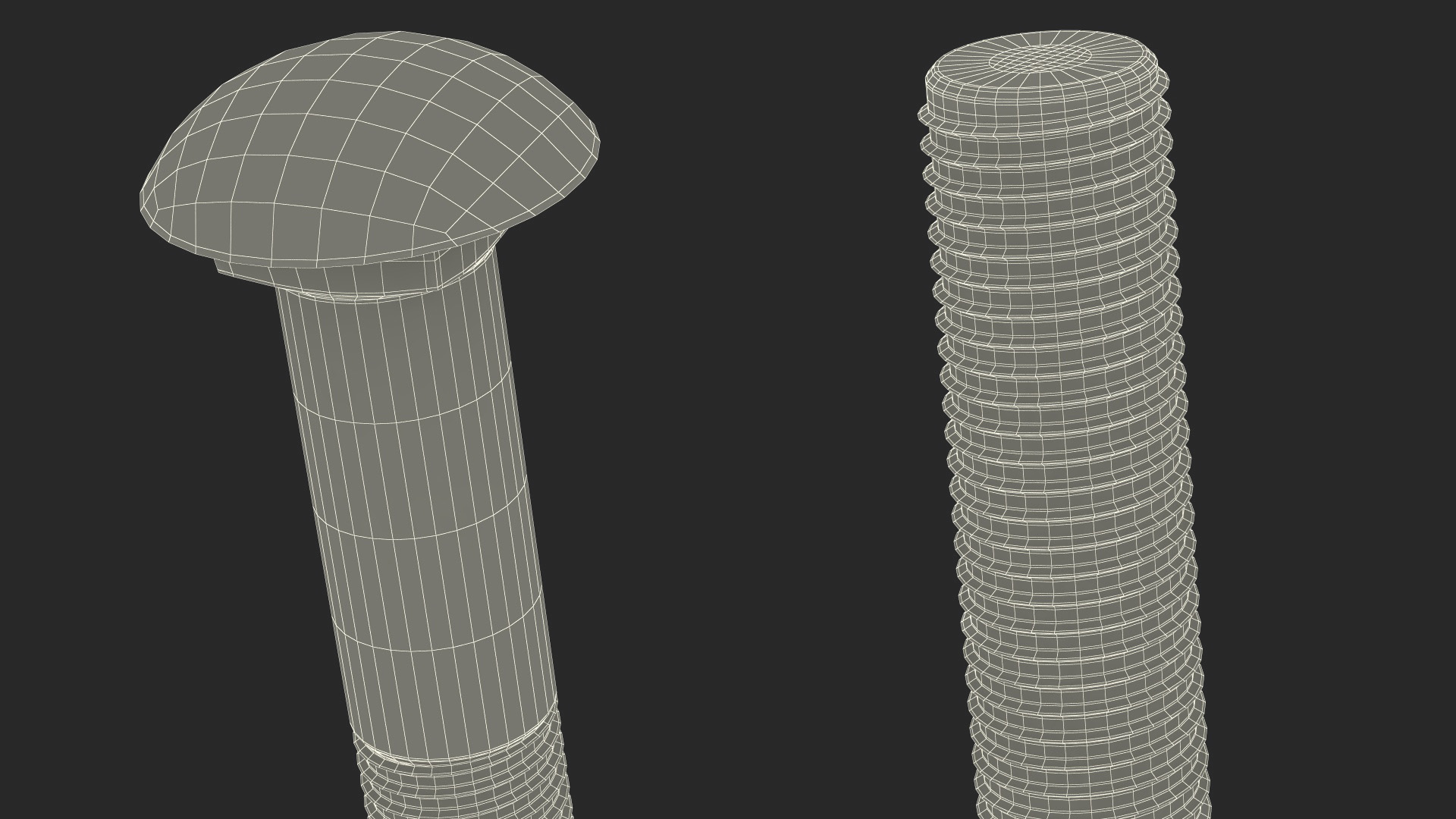 3D Carriage Bolt model