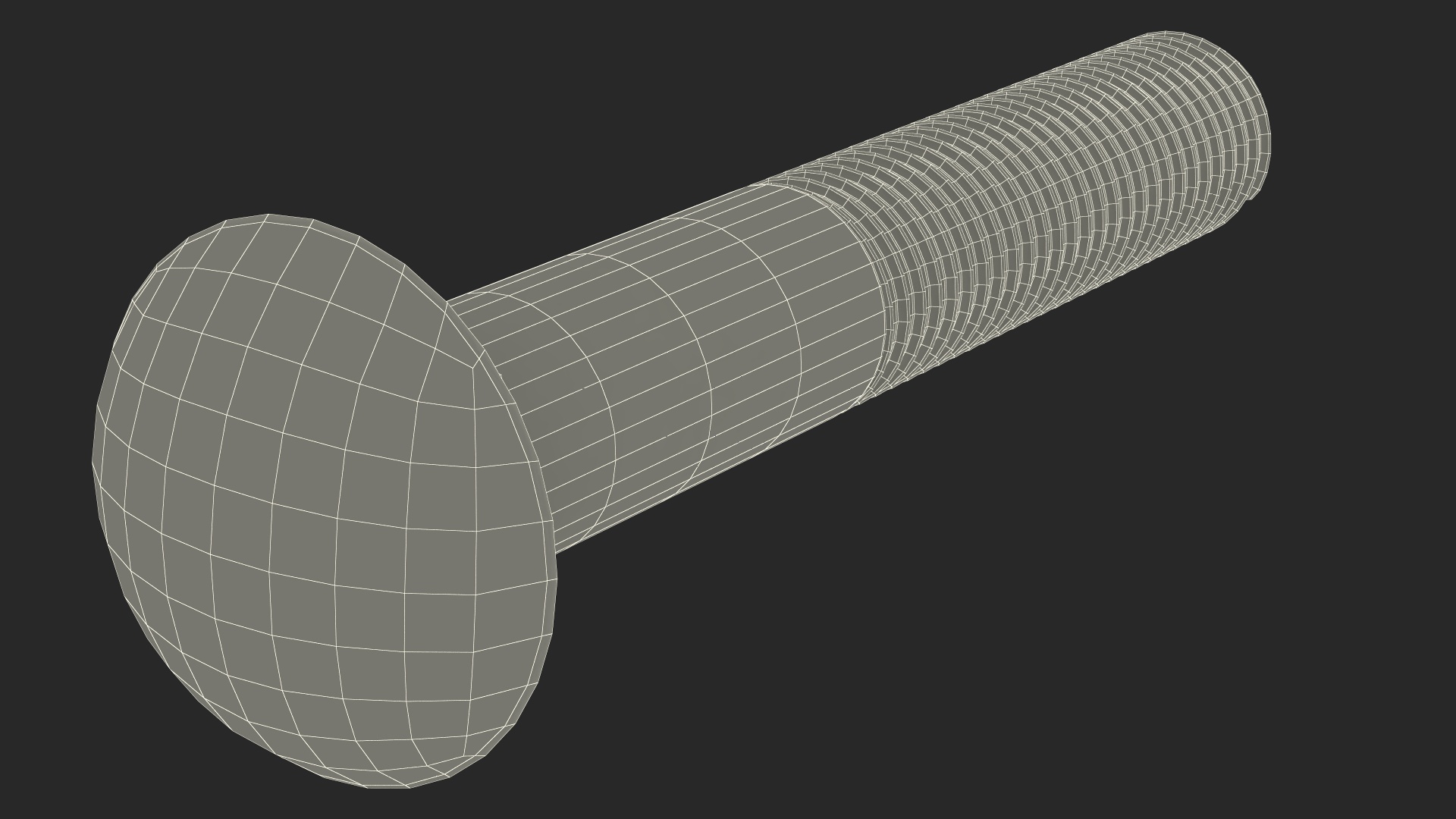 3D Carriage Bolt model