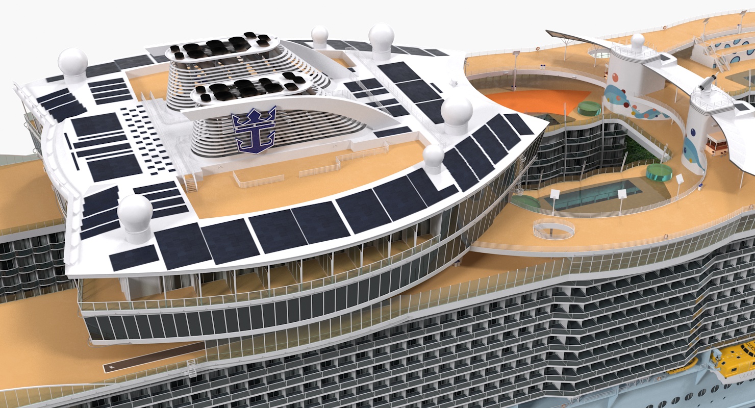 Cruise Ship Oasis of The Seas Simple Details 3D model