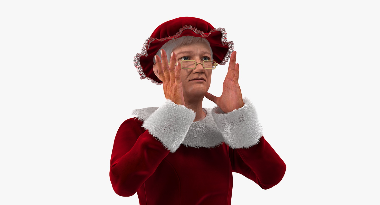 3D Mrs Claus Rigged