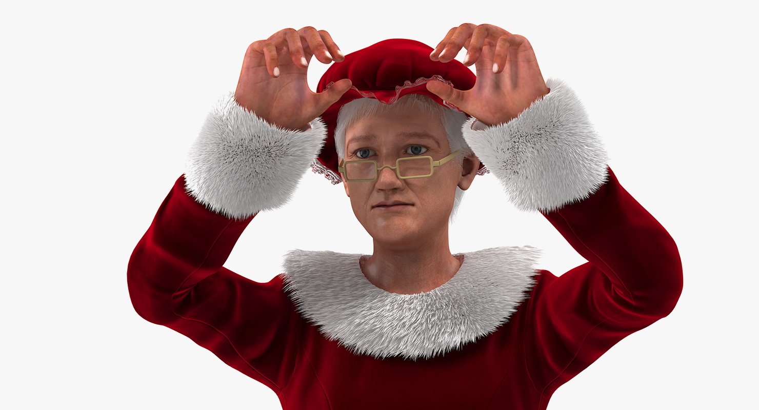 3D Mrs Claus Rigged