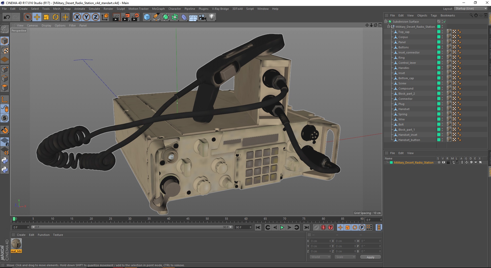 Military Desert Radio Station 3D model