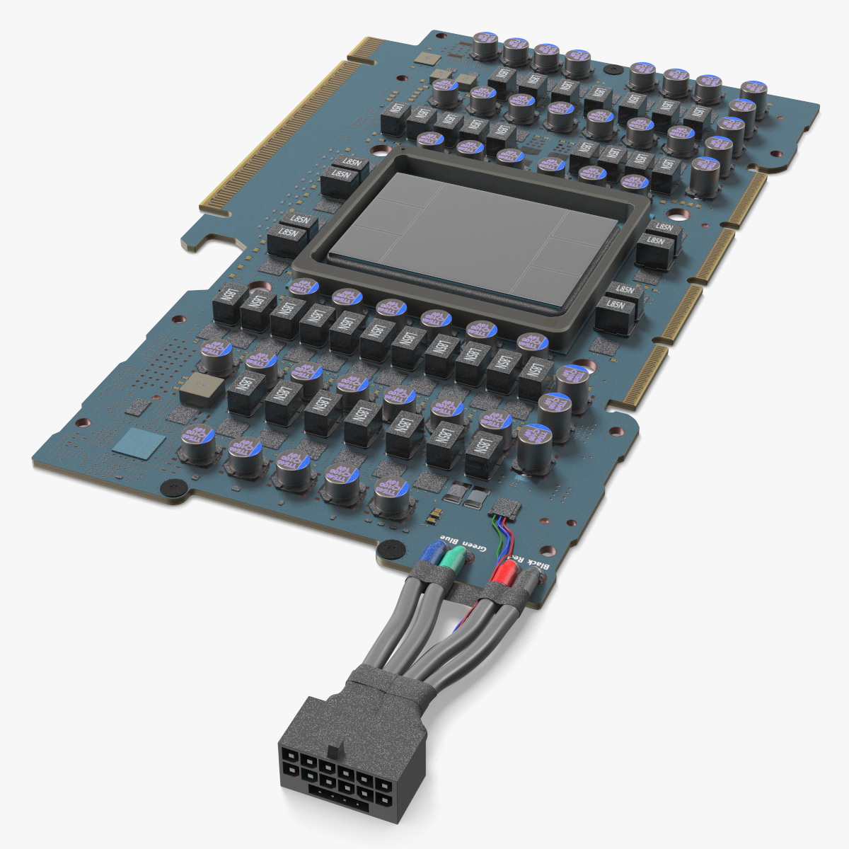 AI Accelerator Processor Board 3D model preview