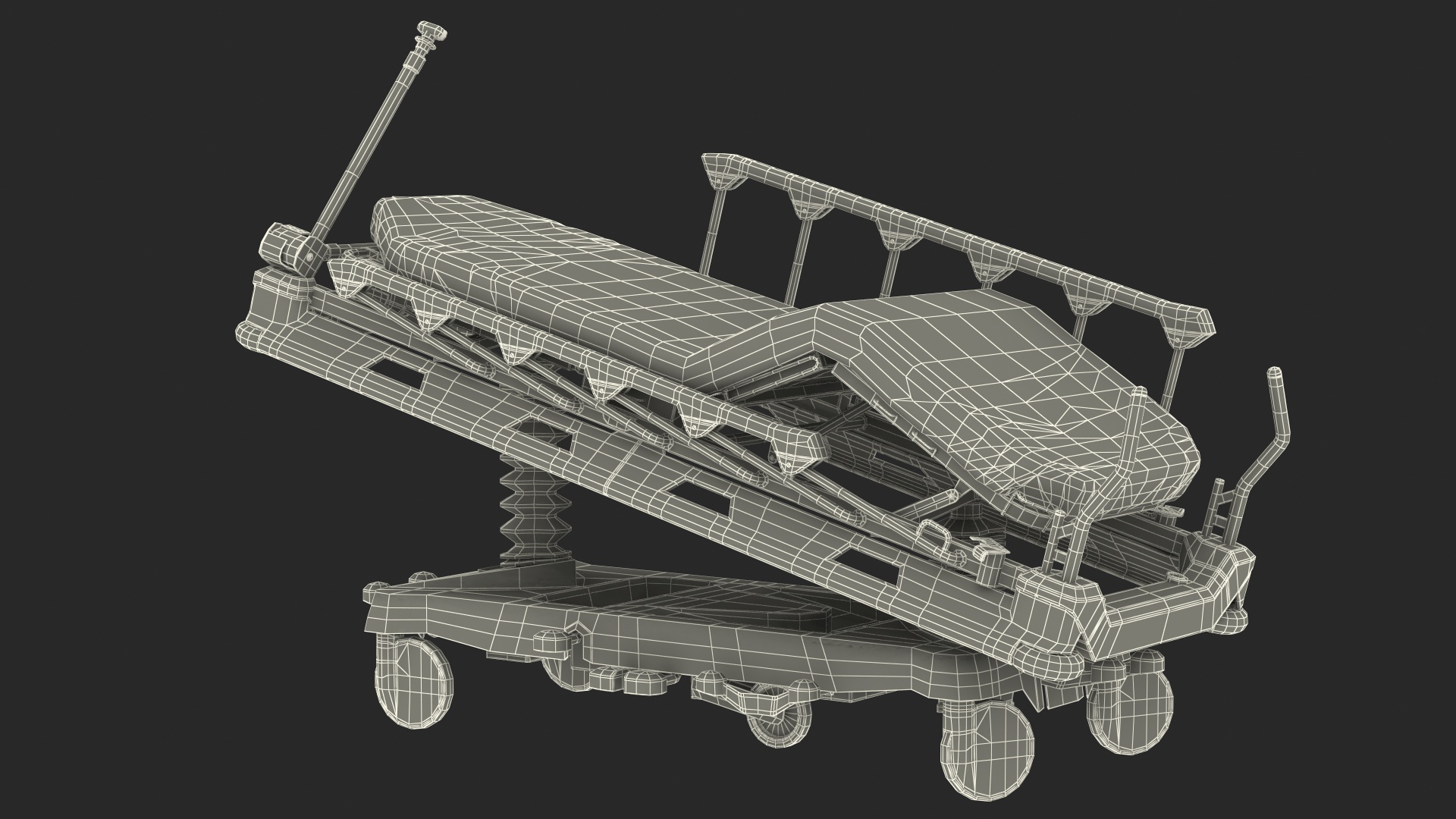3D model Emergency Transport Bed Rigged
