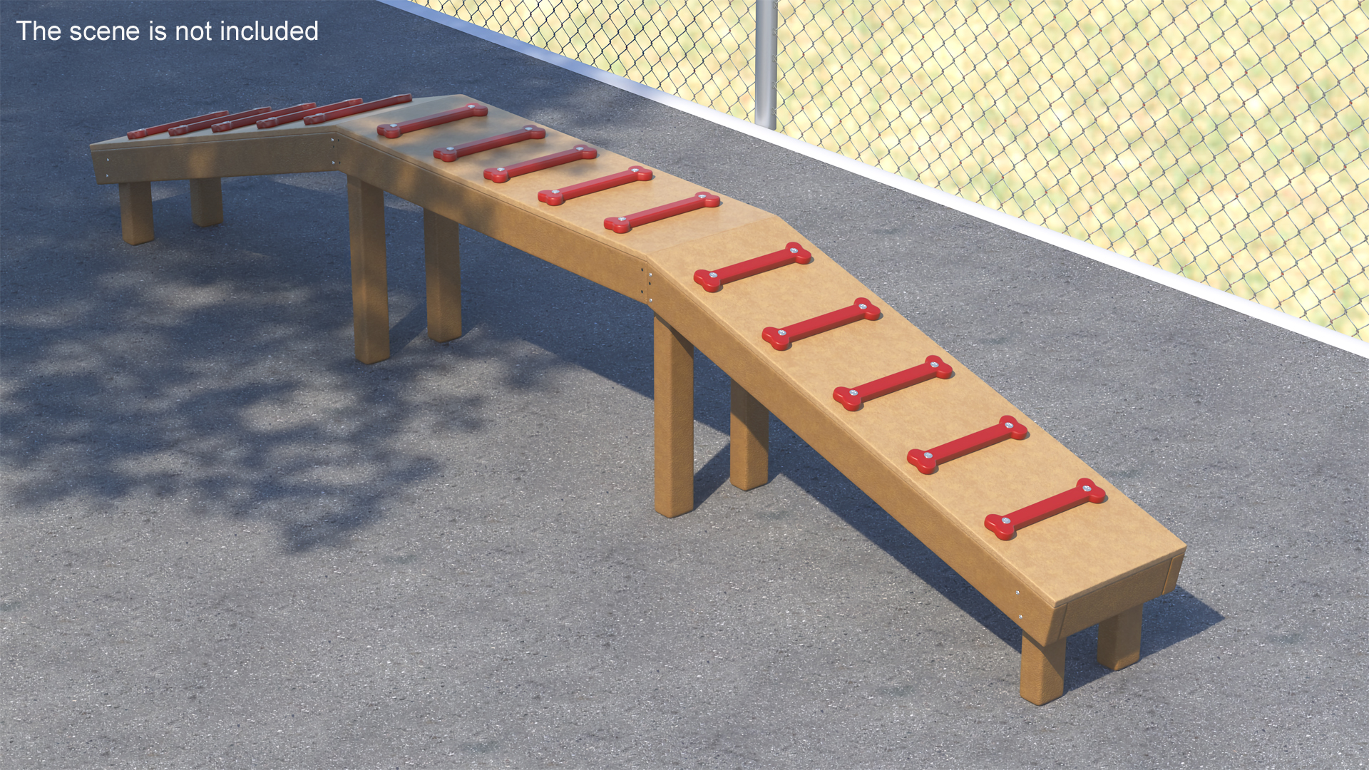 Dog Park Bridge Red 3D model