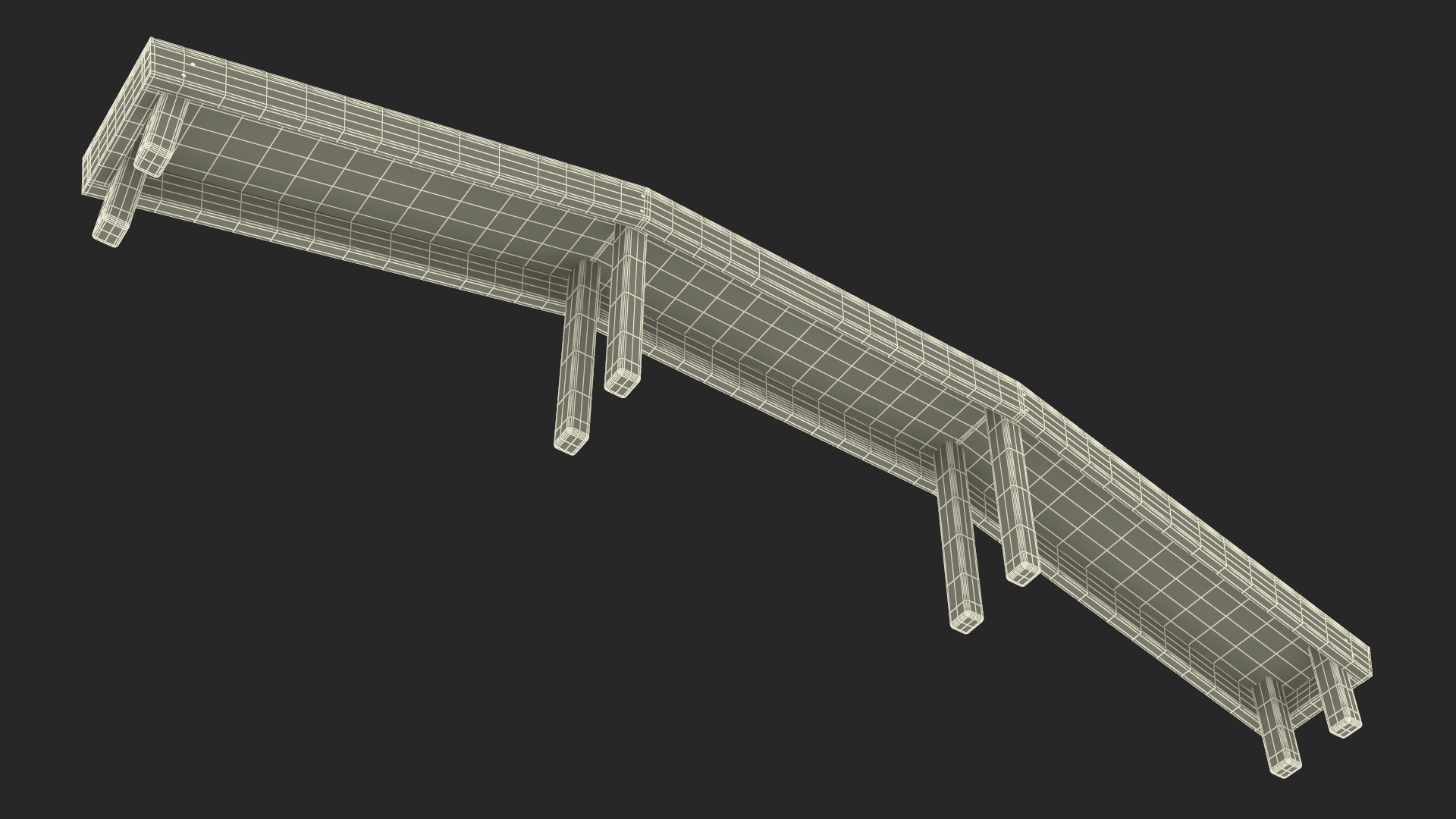 Dog Park Bridge Red 3D model