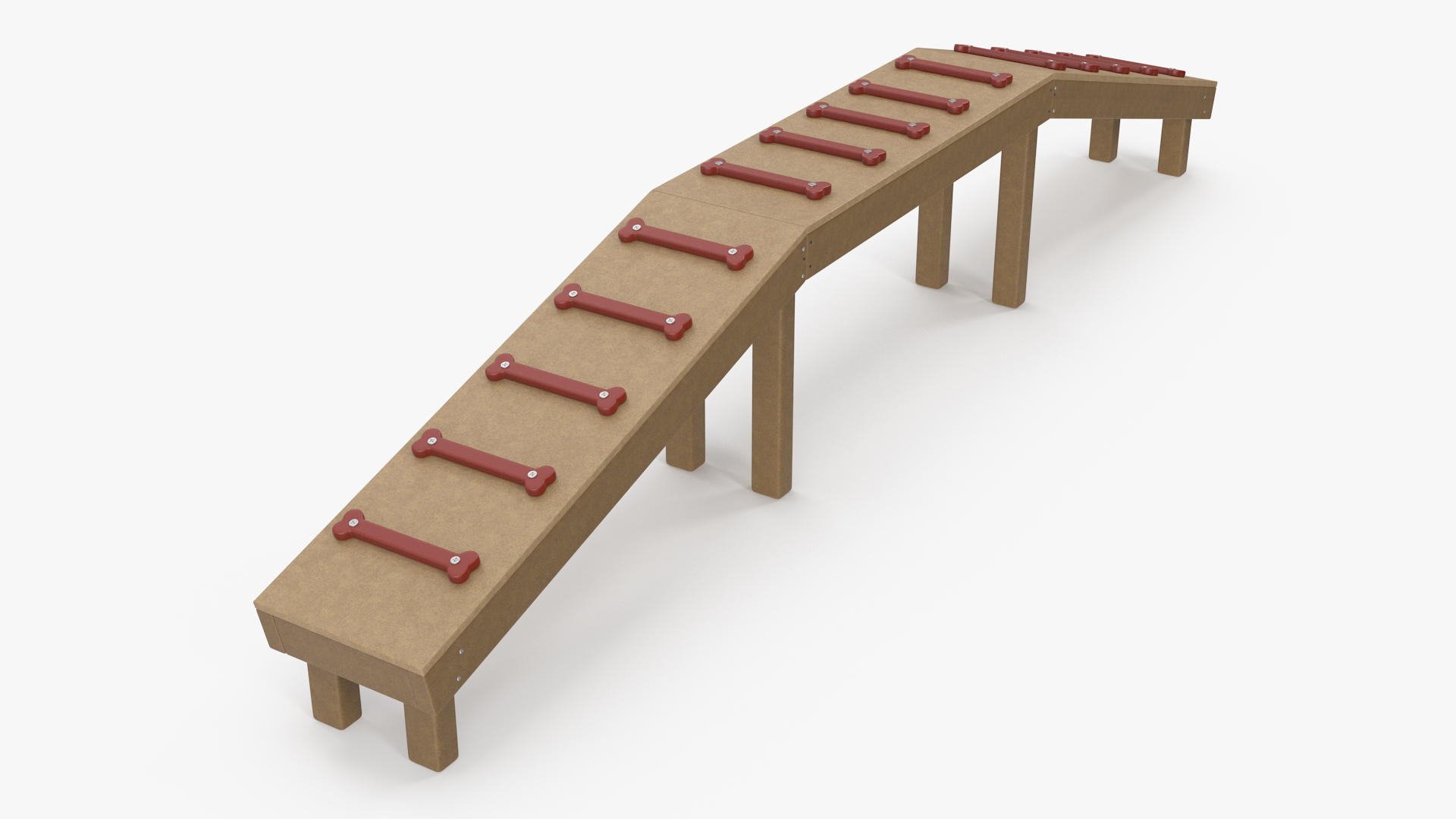 Dog Park Bridge Red 3D model