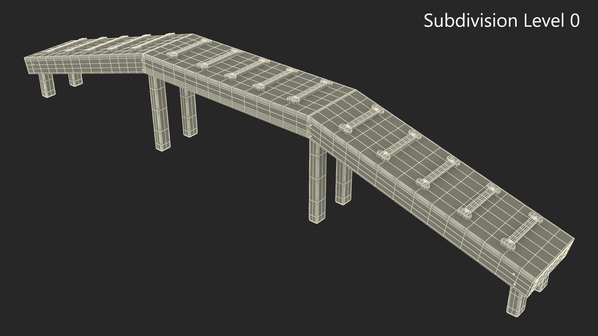 Dog Park Bridge Red 3D model