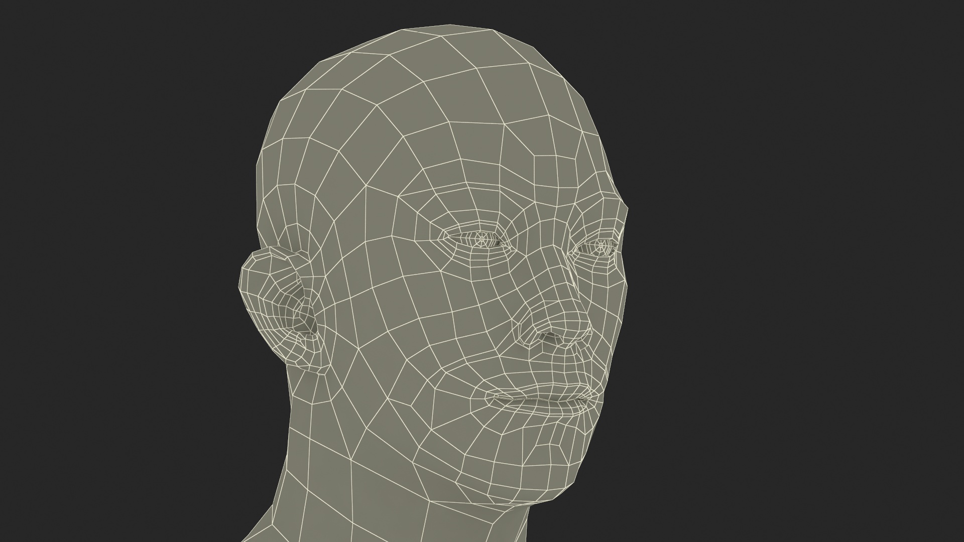 Asian Male Head Rigged 3D