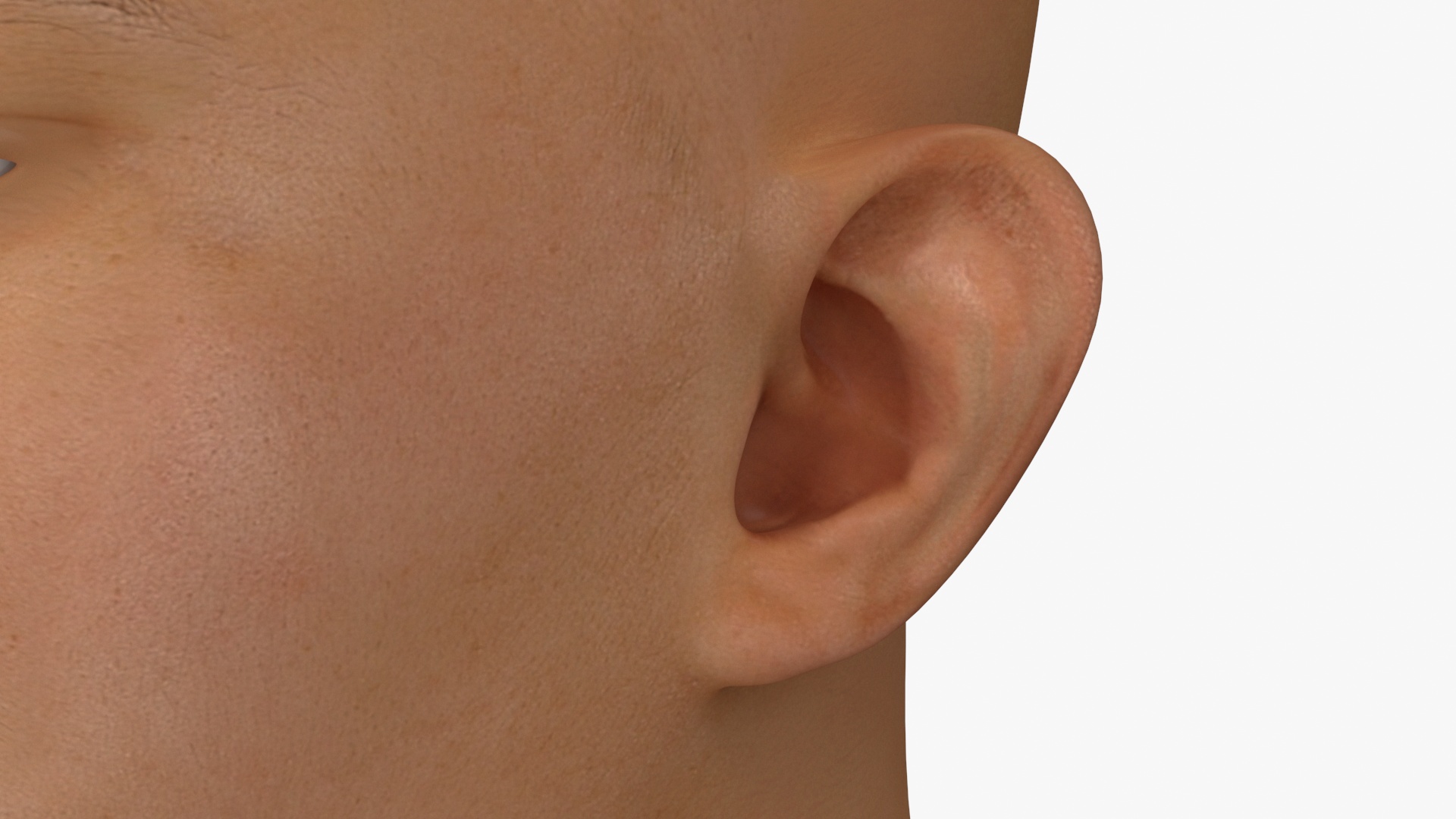 Asian Male Head Rigged 3D