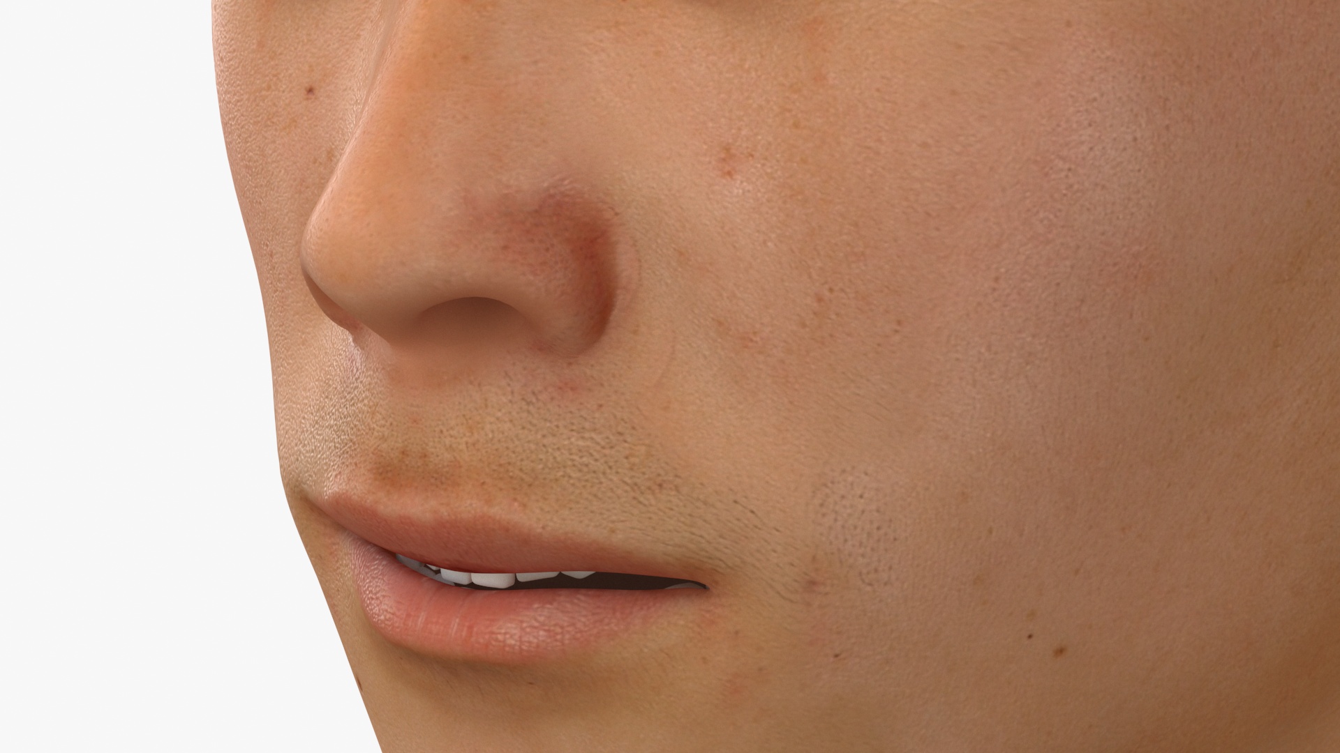 Asian Male Head Rigged 3D