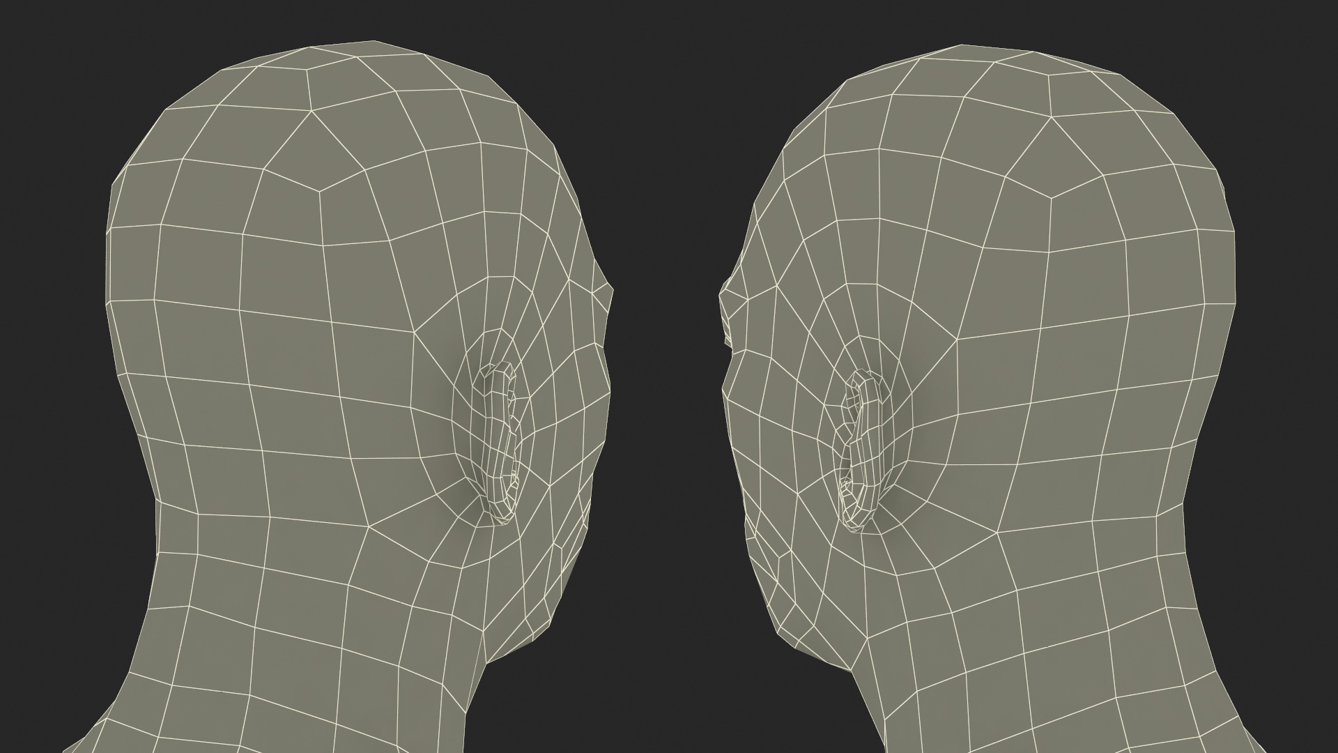 Asian Male Head Rigged 3D