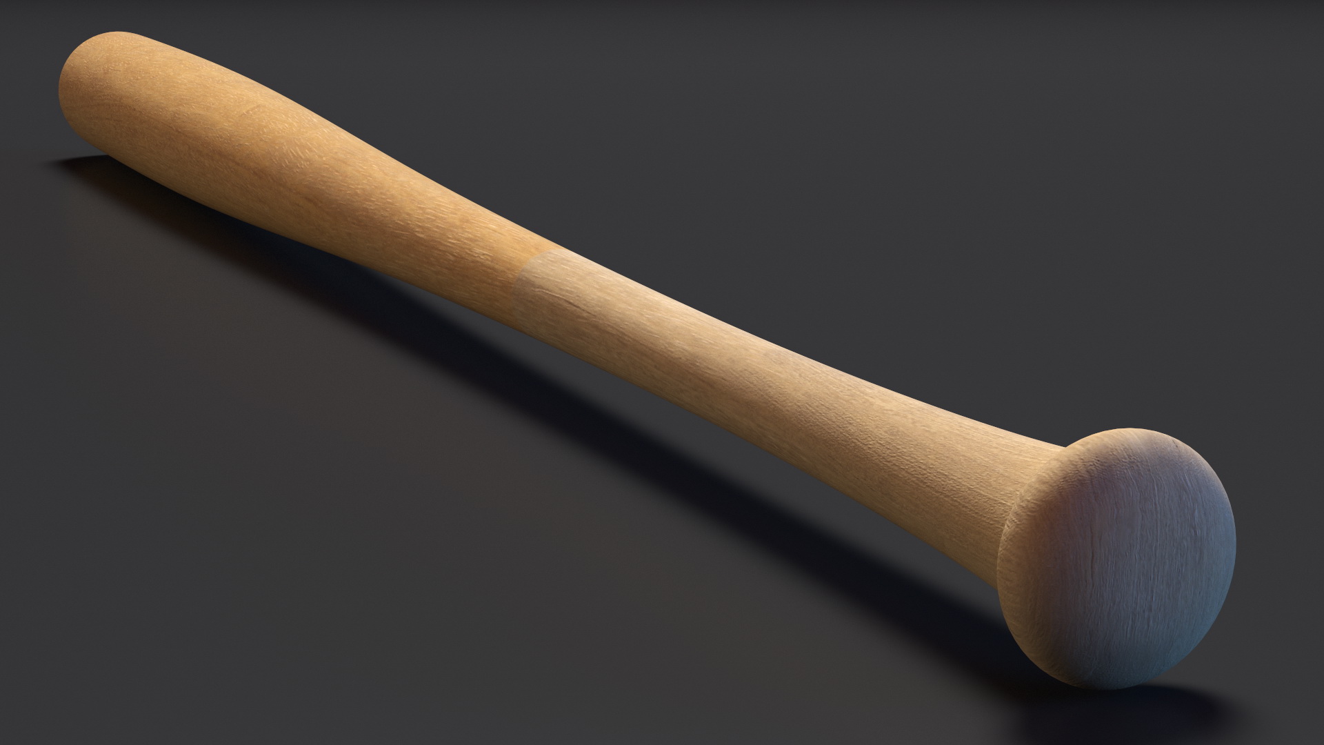 3D Classic Wooden Bat model